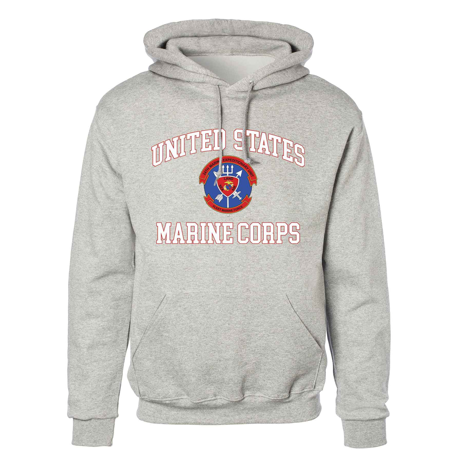 24th MEU Fleet Marine Force USMC Hoodie - Image 2