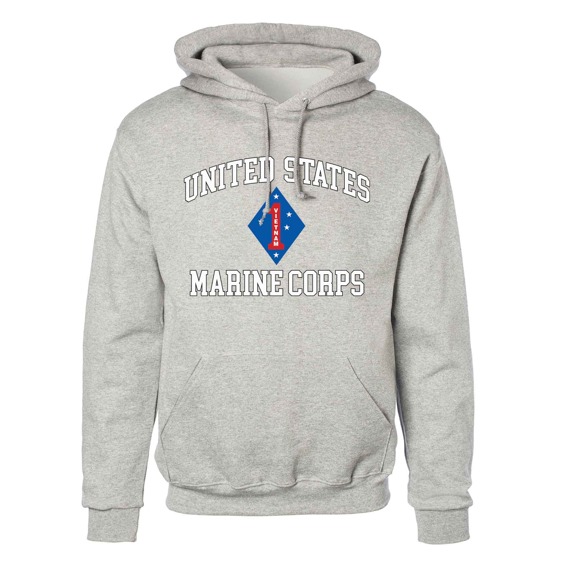 Vietnam 1st Marine Division USMC Hoodie - Image 2