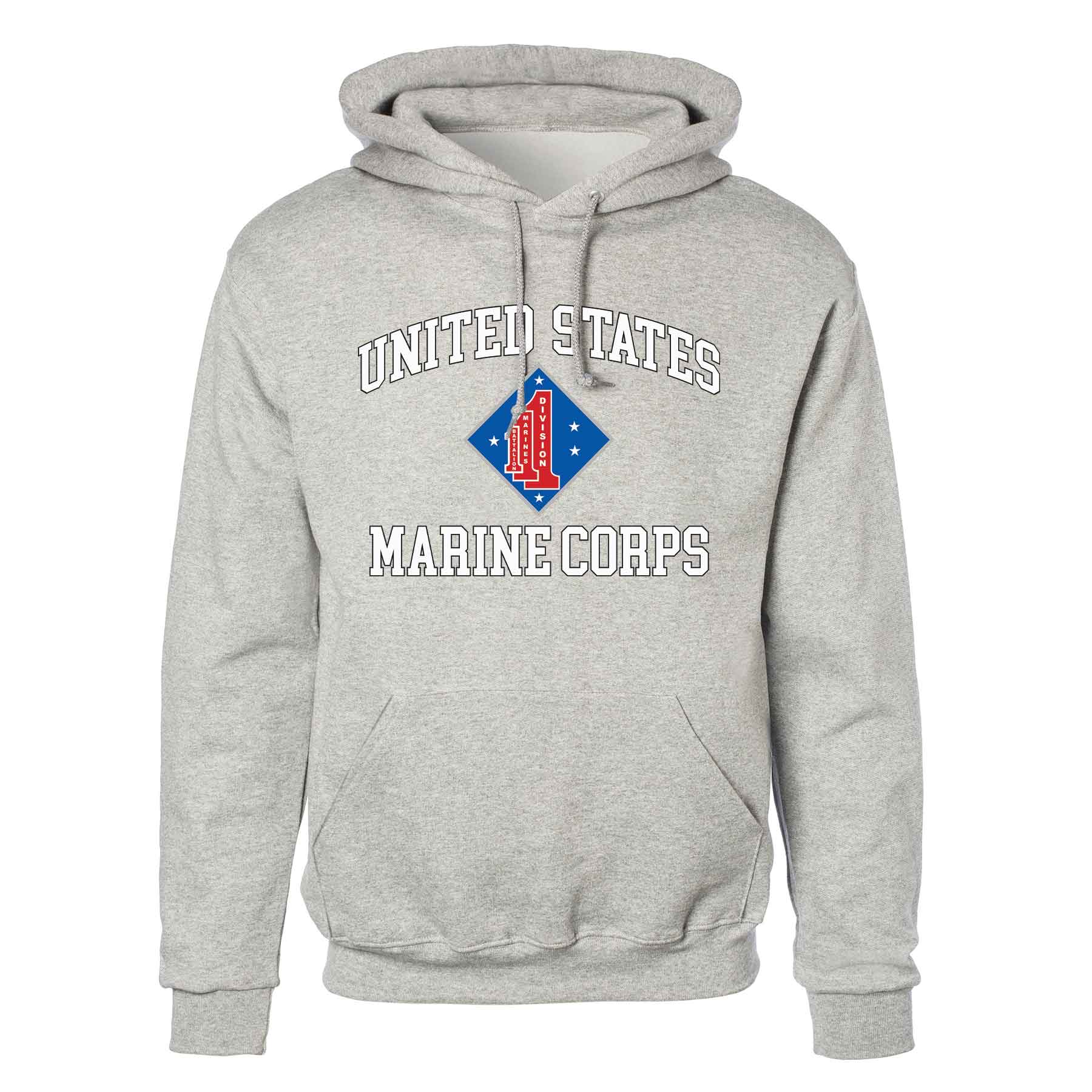 1st Battalion 1st Marines USMC Hoodie - Image 2