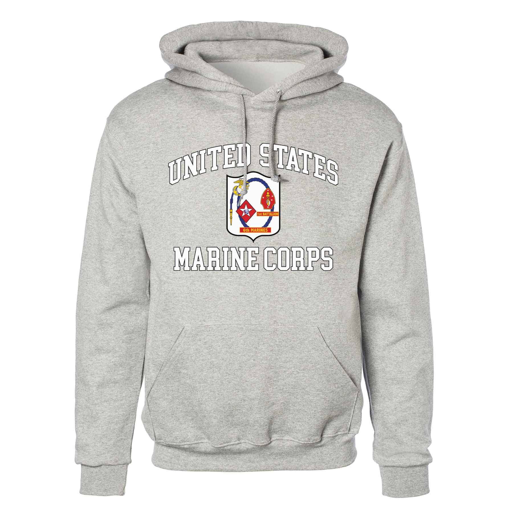 1st Battalion 6th Marines USMC Hoodie - Image 2
