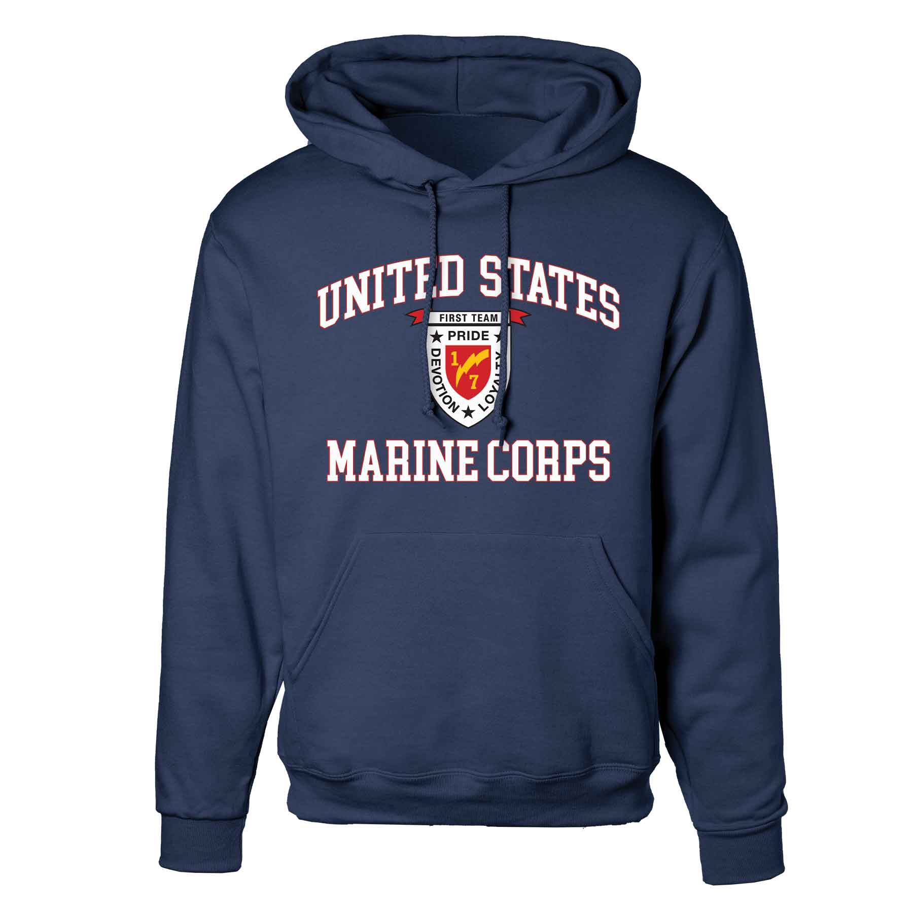 1st Battalion 7th Marines USMC Hoodie - Image 3