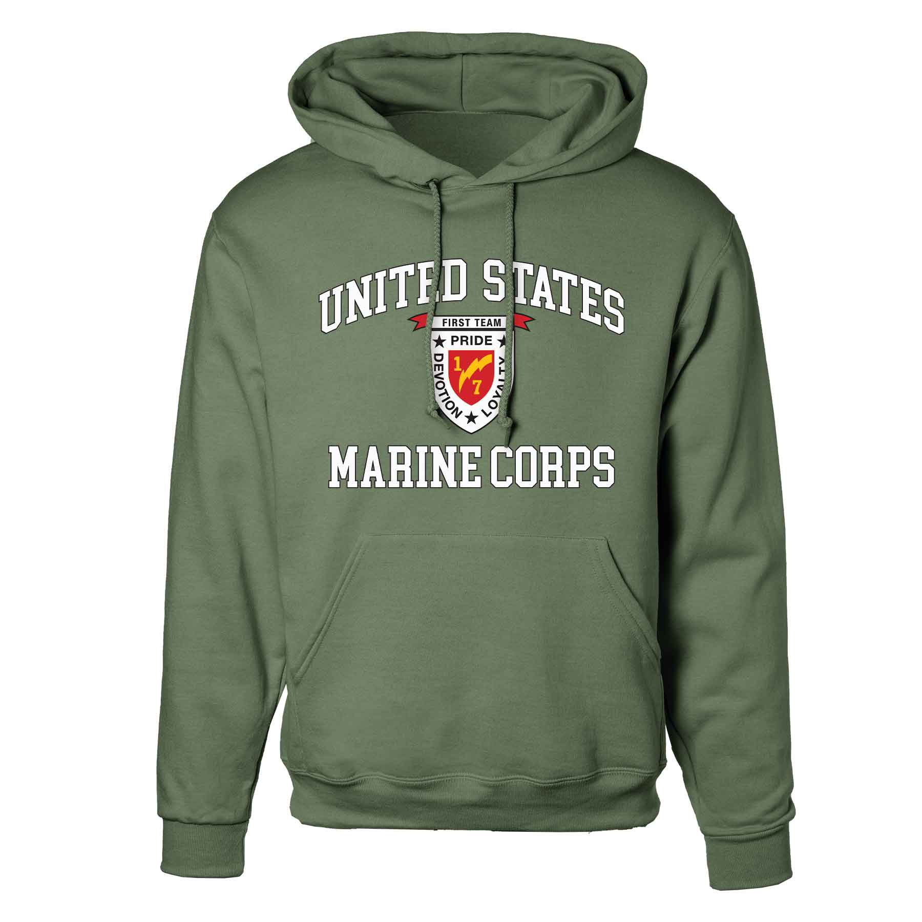1st Battalion 7th Marines USMC Hoodie - Image 4