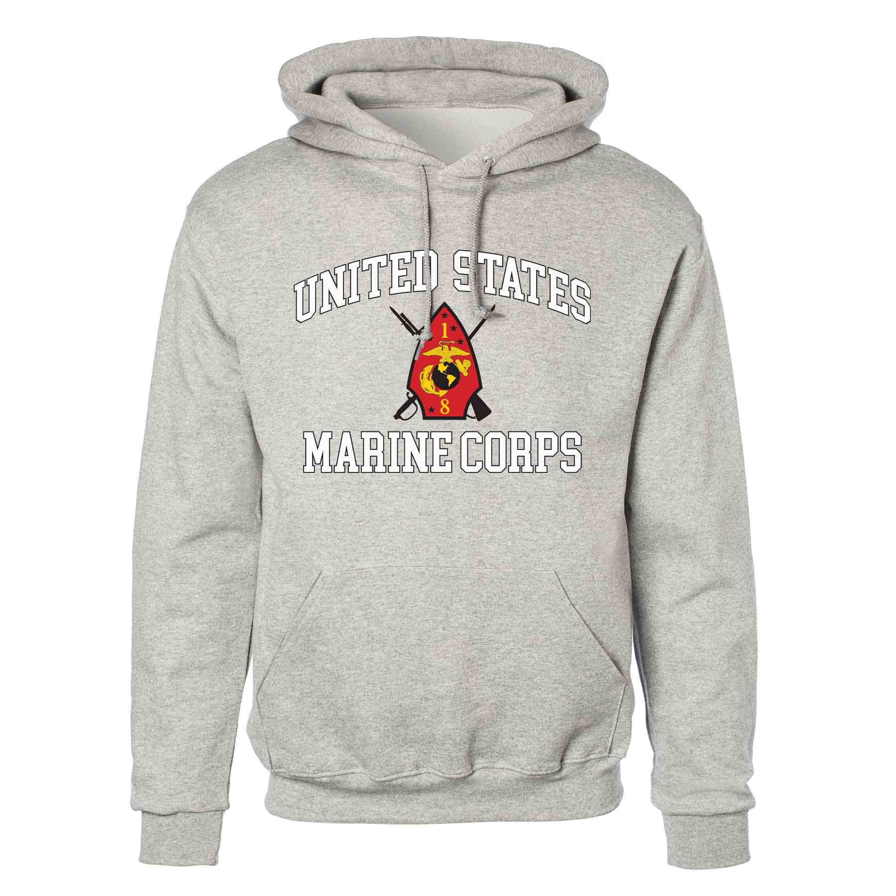 1st Battalion 8th Marines USMC Hoodie - Image 2