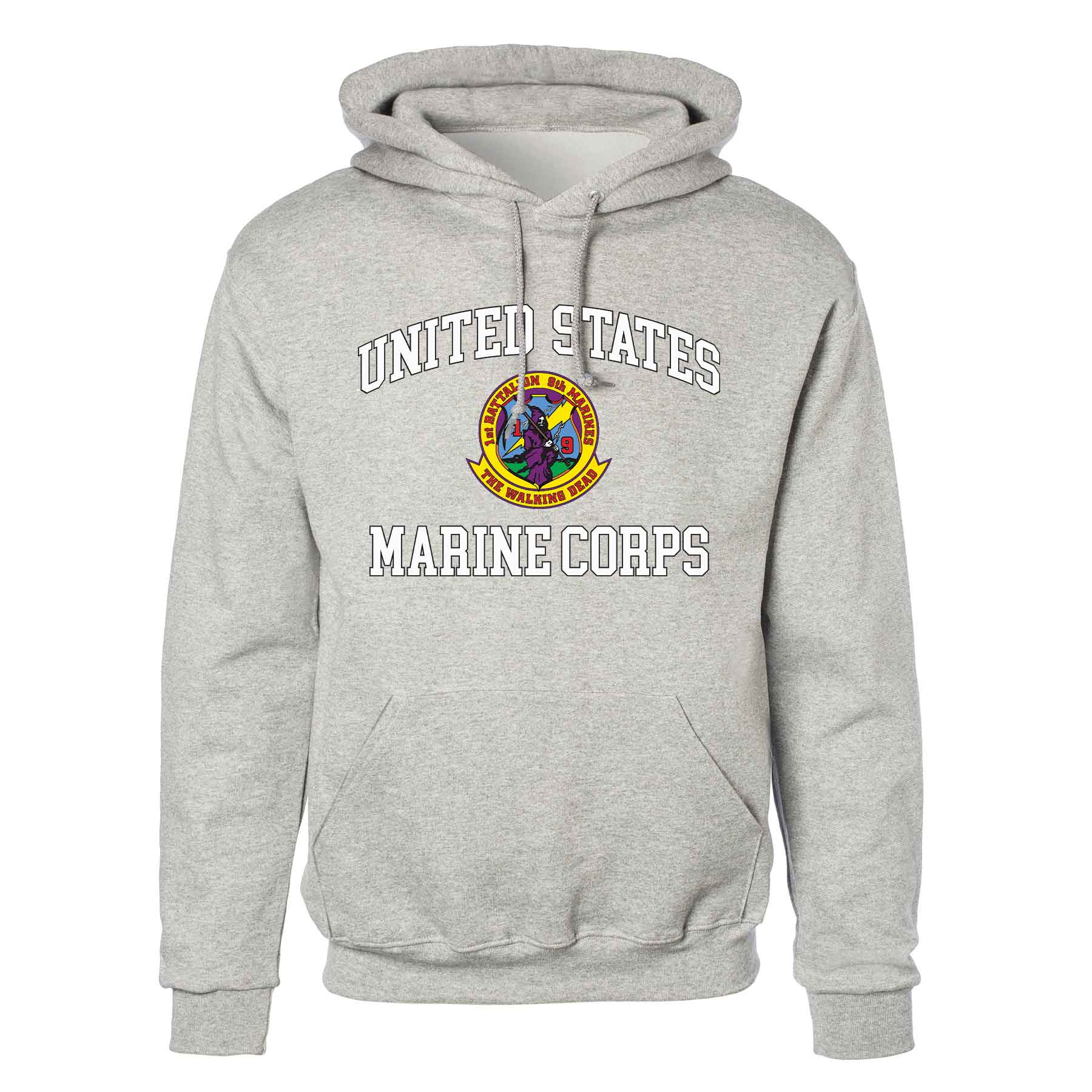 1st Battalion 9th Marines USMC Hoodie - Image 2