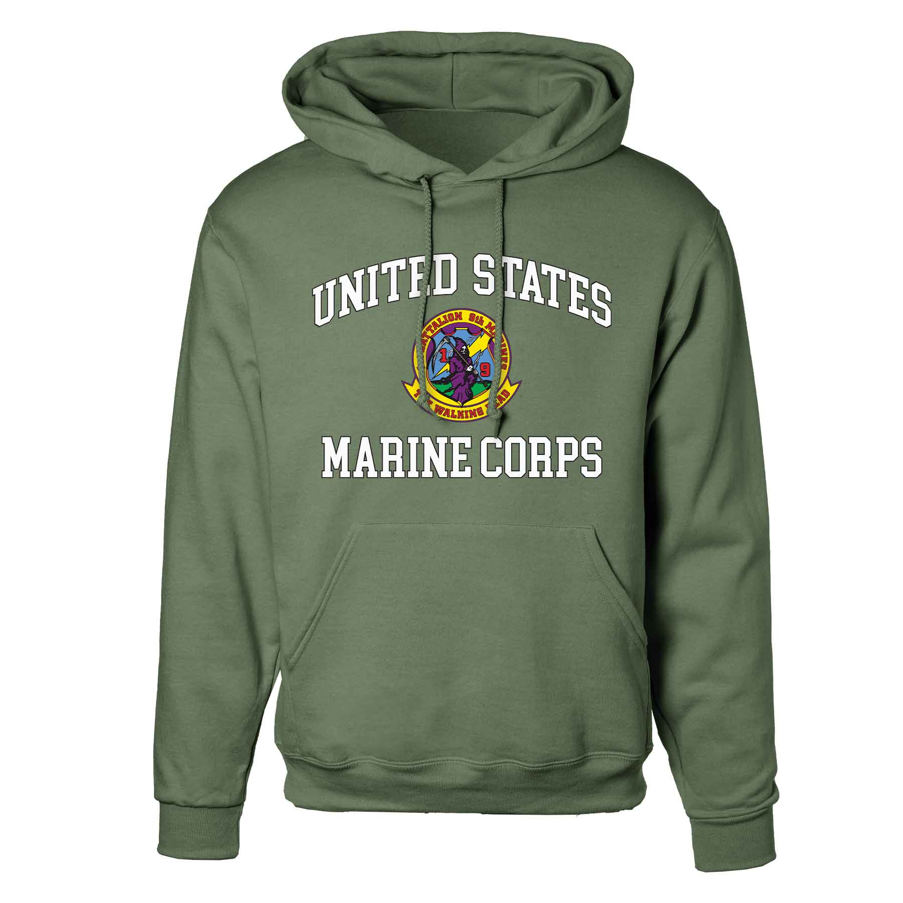 1st Battalion 9th Marines USMC Hoodie - Image 4