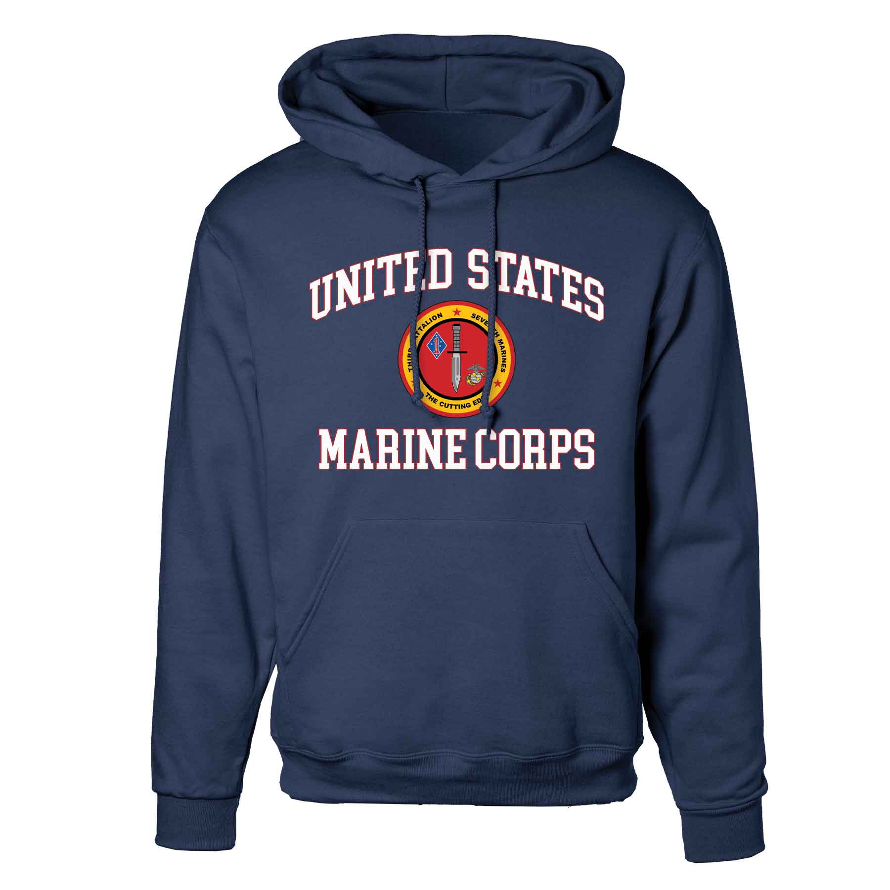 3rd Battalion 7th Marines USMC Hoodie - Image 3