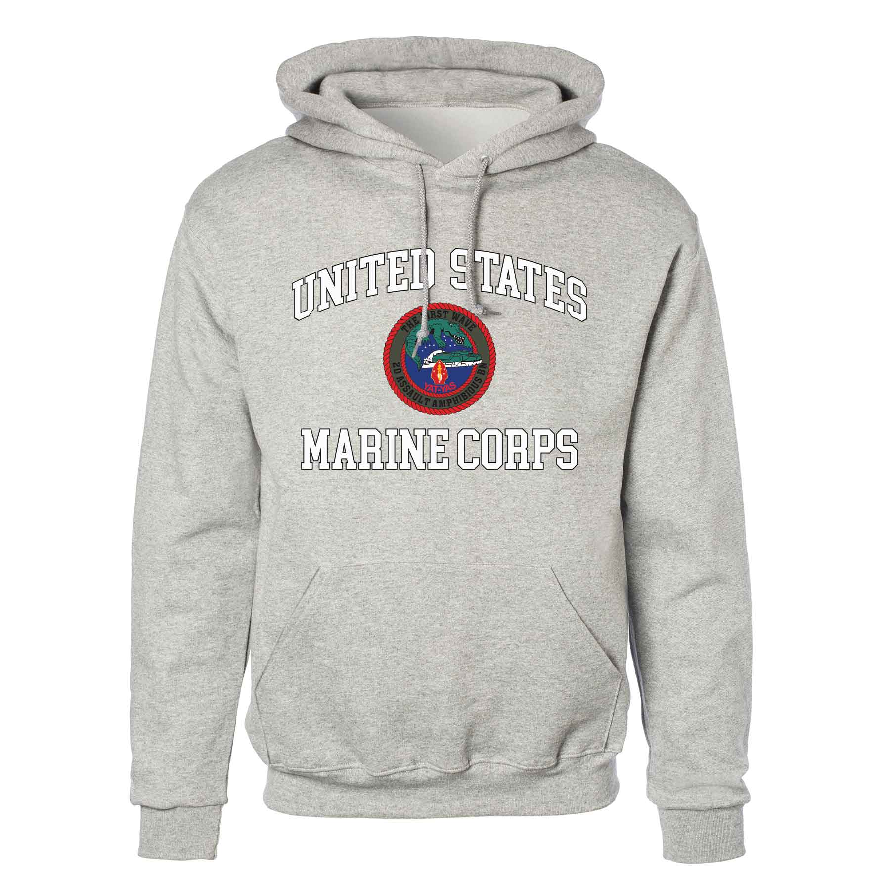 2nd Assualt Amphibious Bn USMC Hoodie - Image 2