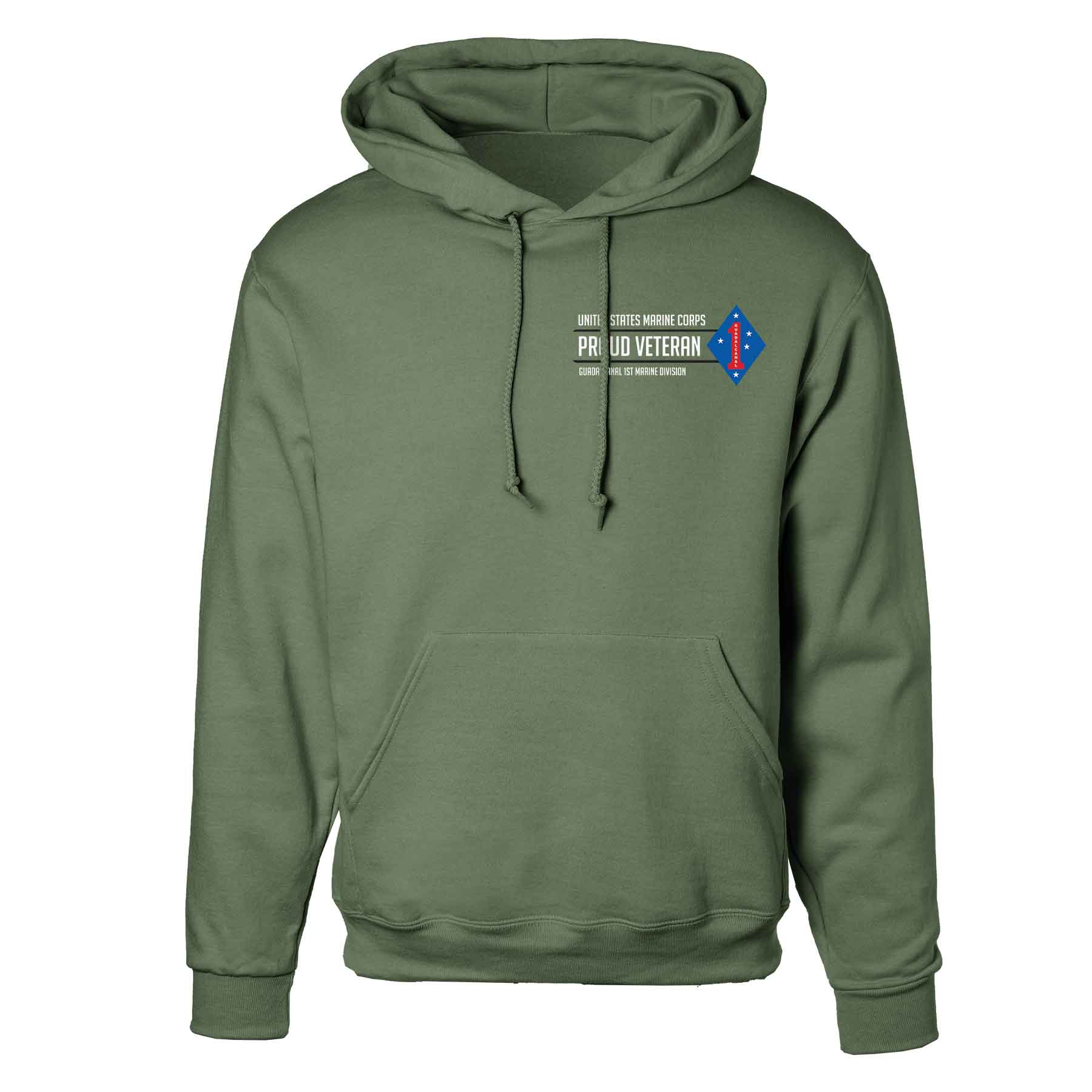 Guadalcanal 1st Marine Division Proud Veteran Hoodie - Image 4