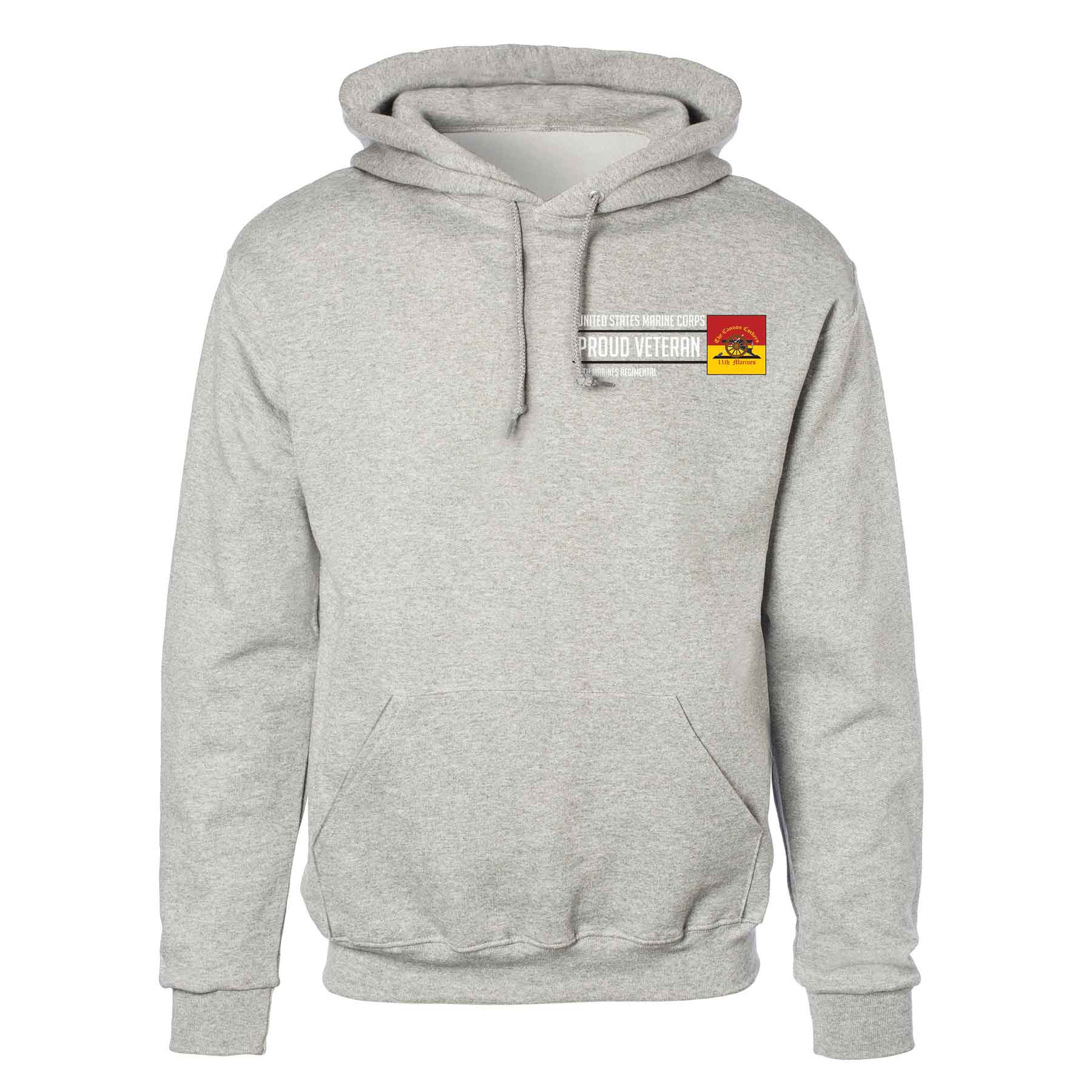 11th Marines Regimental Proud Veteran Hoodie - Image 2