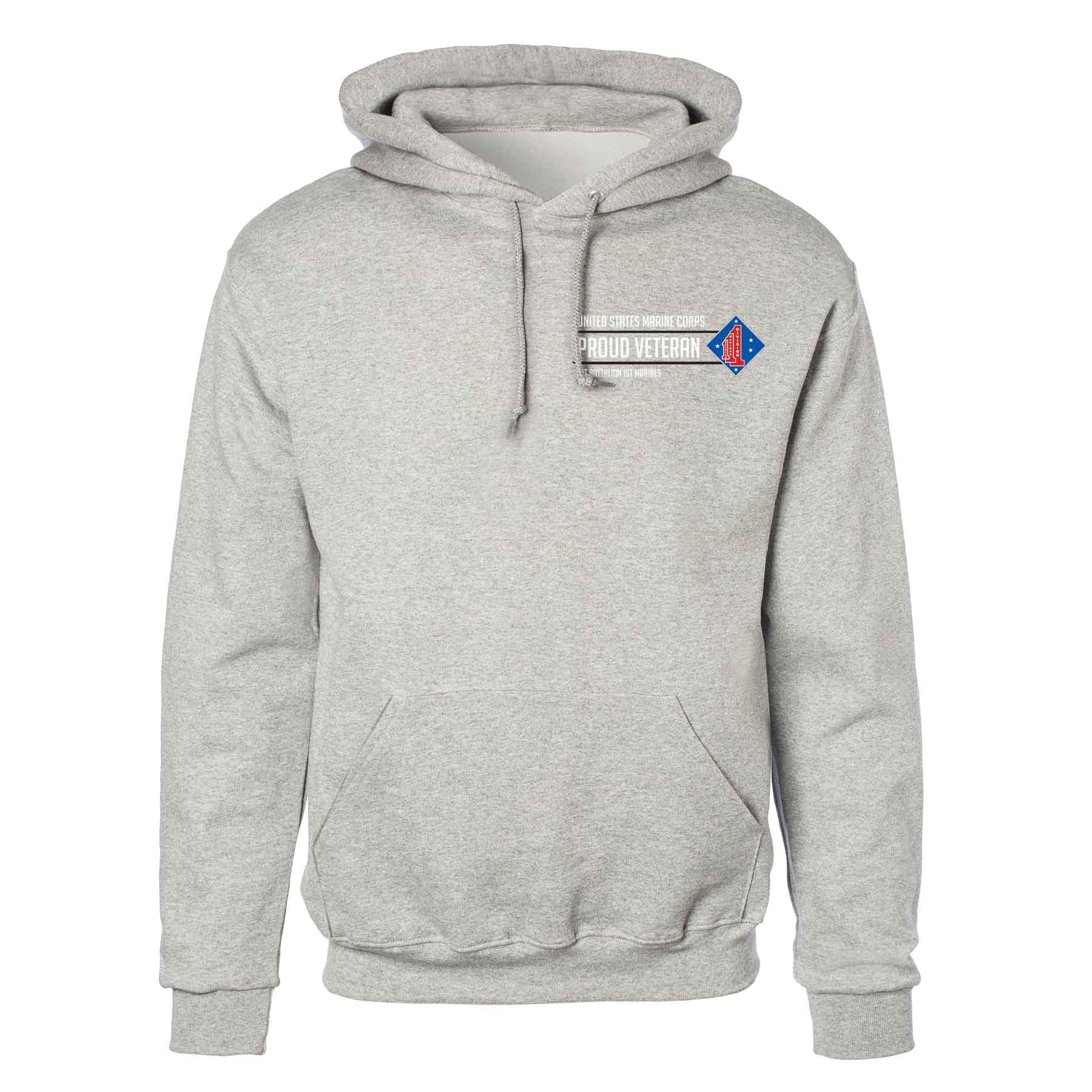 1st Battalion 1st Marines Proud Veteran Hoodie - Image 2