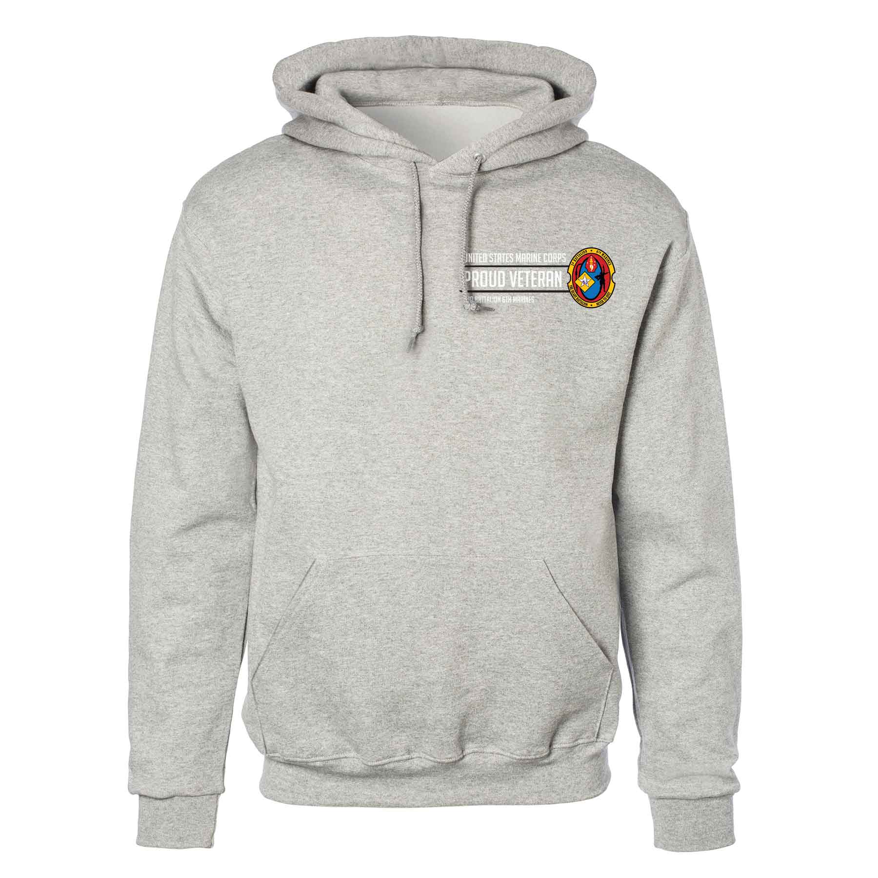 2nd Battalion 6th Marines Proud Veteran Hoodie - Image 2