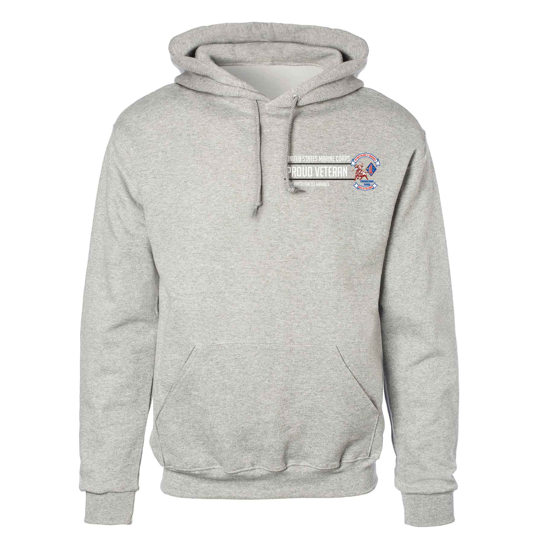 3rd Battalion 1st Marines Proud Veteran Hoodie - Image 2