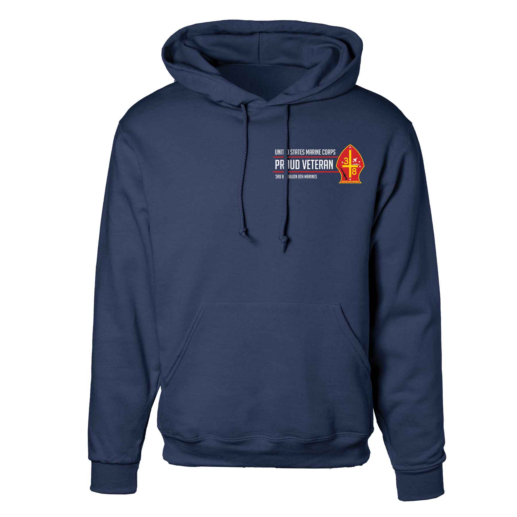 3rd Battalion 8th Marines Proud Veteran Hoodie - Image 3