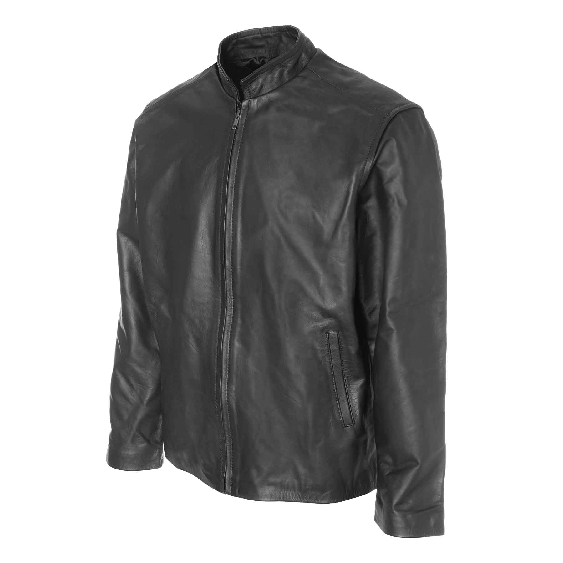 Black Leather Embossed Jacket - Image 10