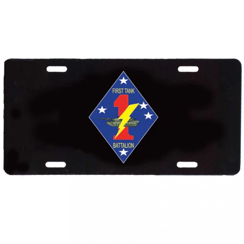1st Tank Battalion License Plate