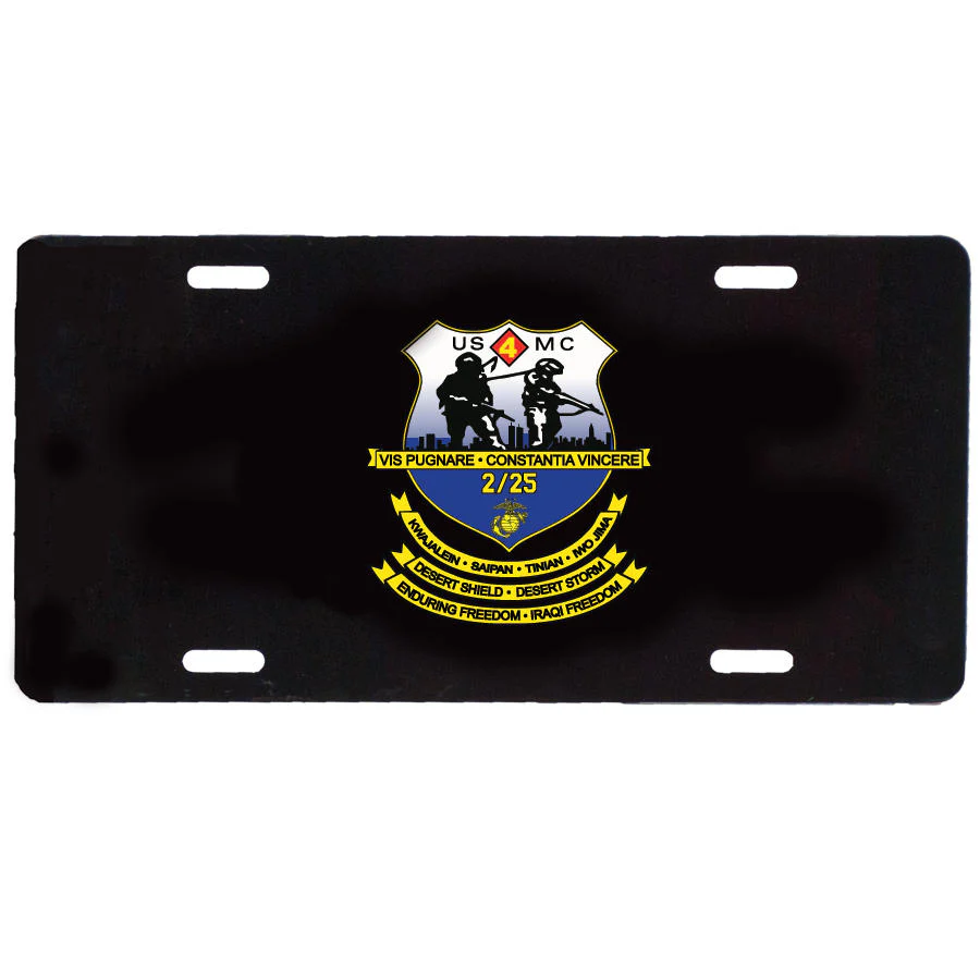 2nd Battalion 25th Marines License Plate