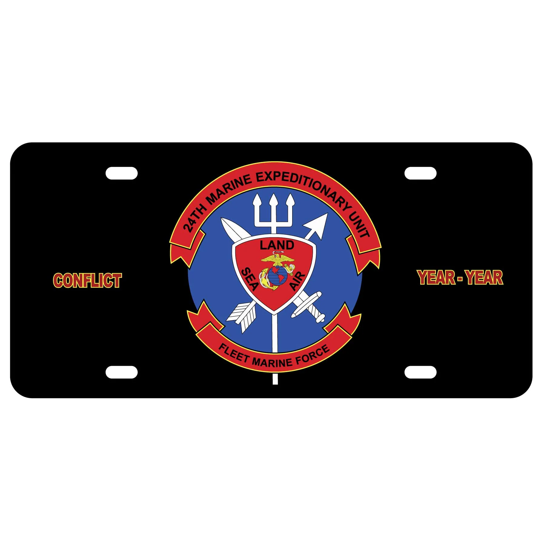 24th MEU Fleet Marine Force License Plate - Image 2
