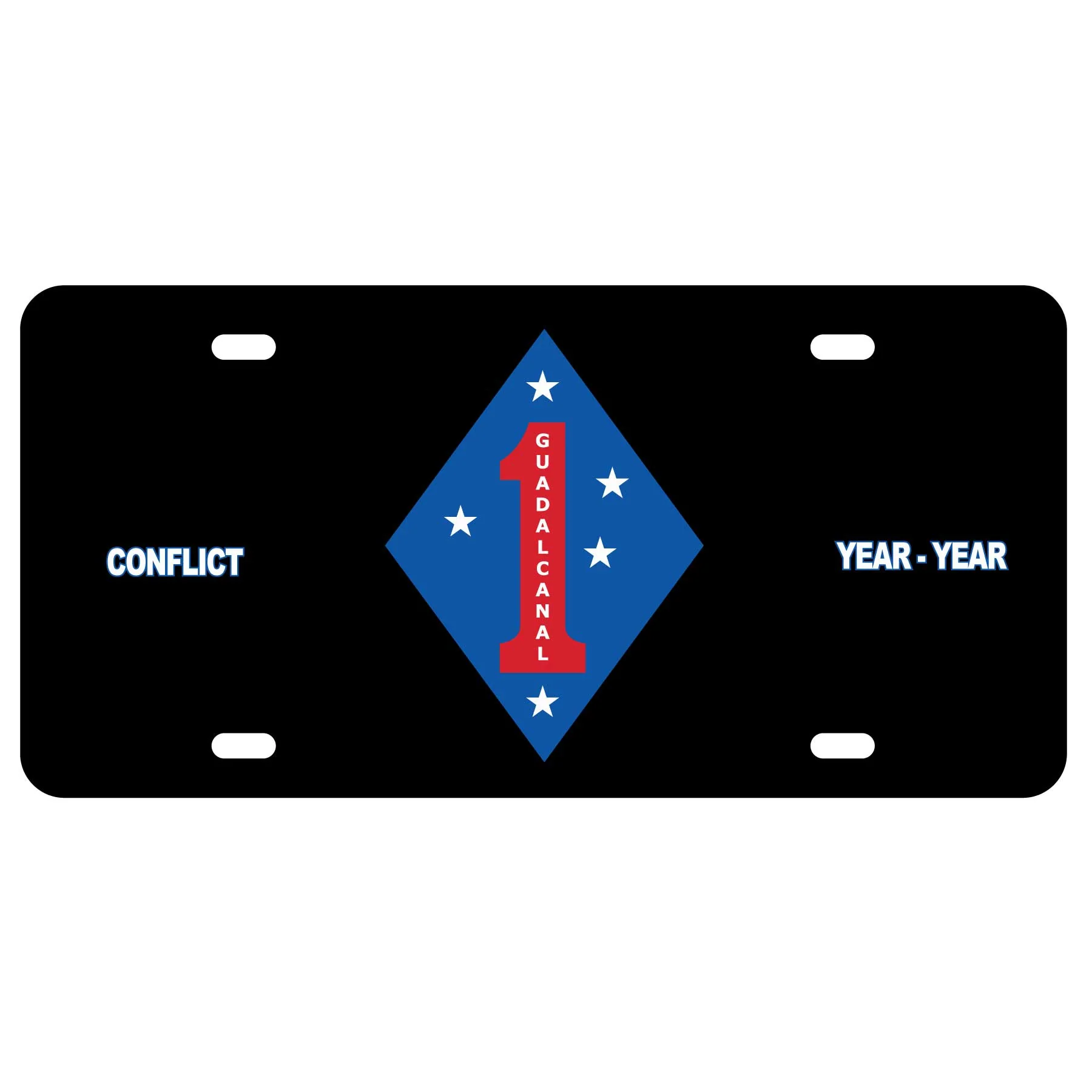 Guadalcanal 1st Marine Division License Plate - Image 2