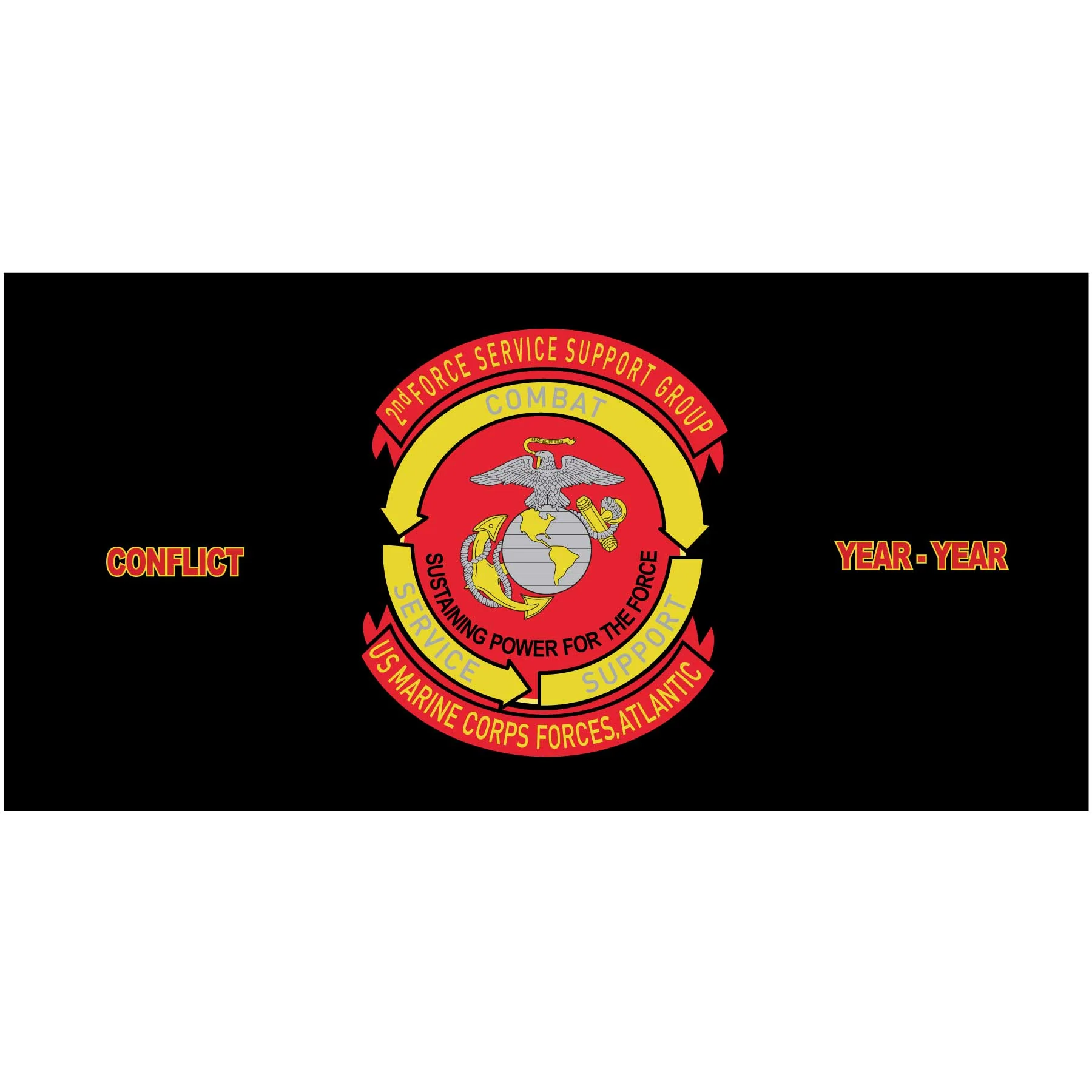 2nd FSSG US Marine Corps Forces Atlantic License Plate - Image 2