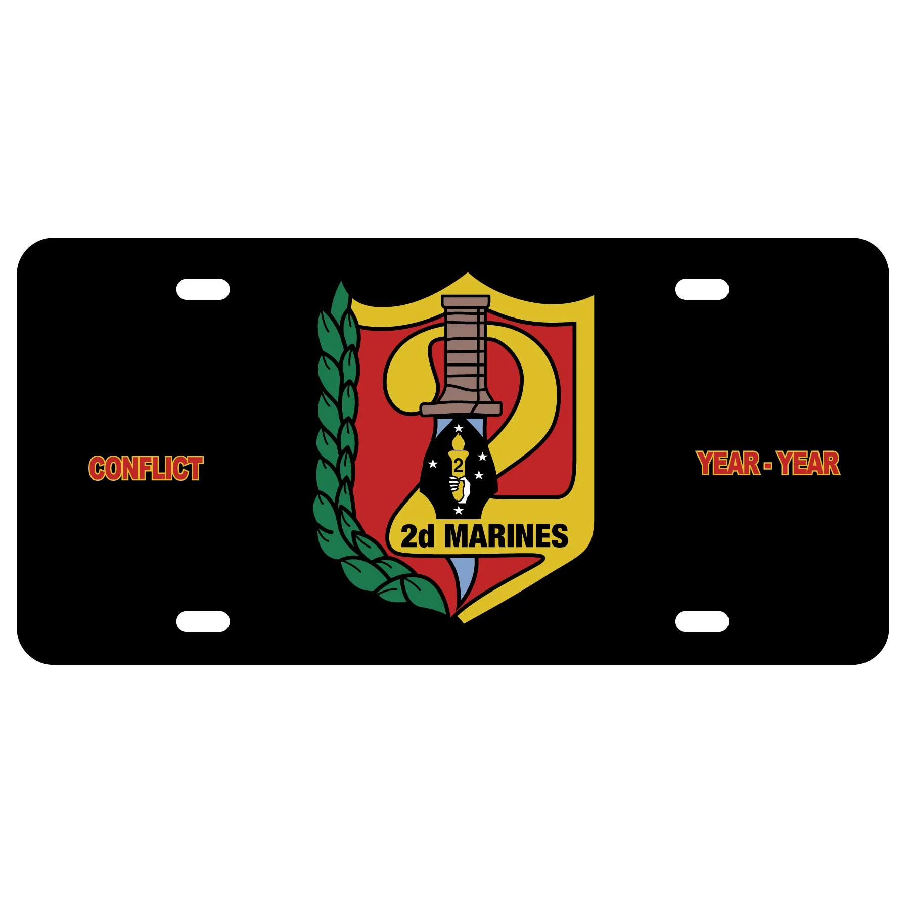 2nd Marines Regimental License Plate - Image 2