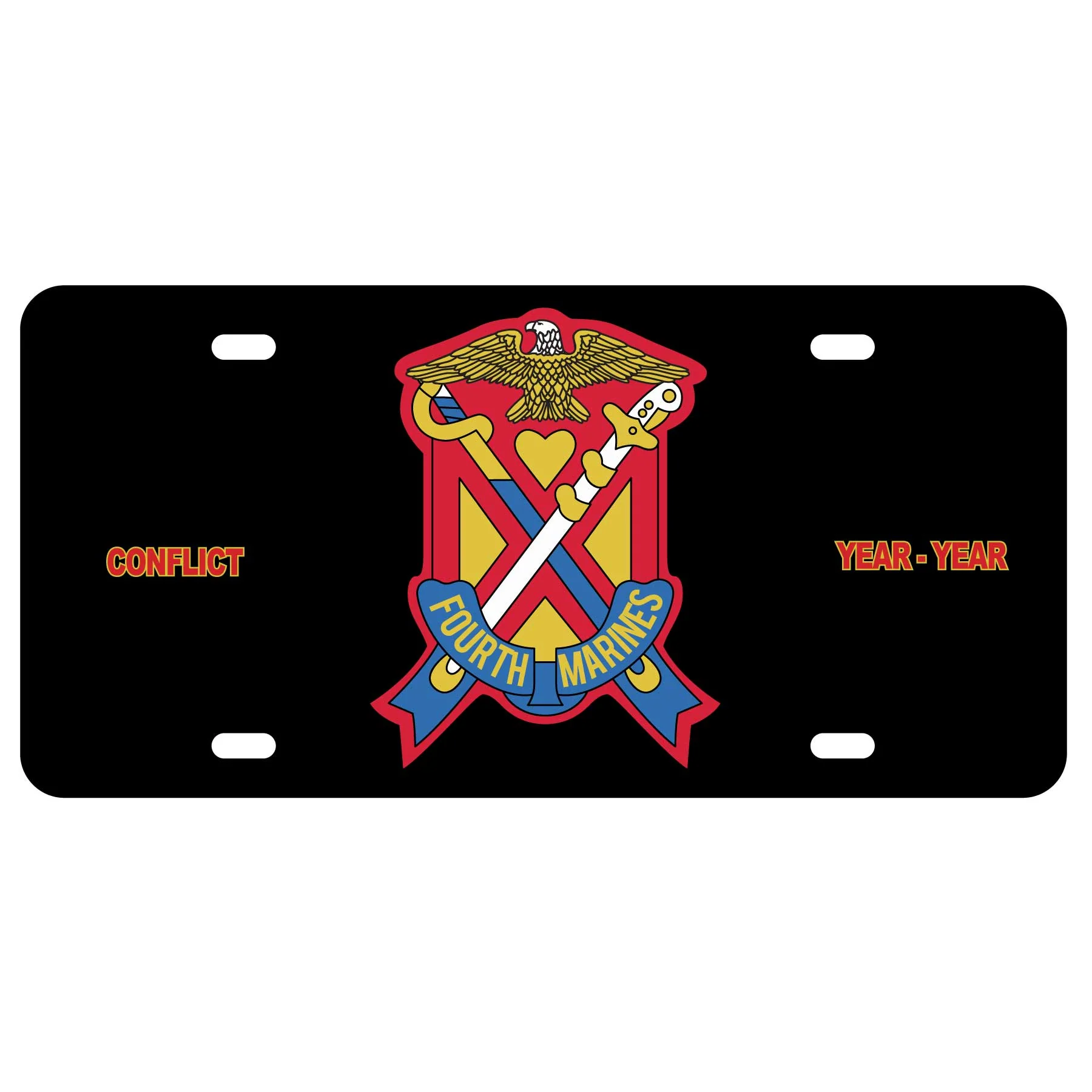 4th Marines Regimental License Plate - Image 2