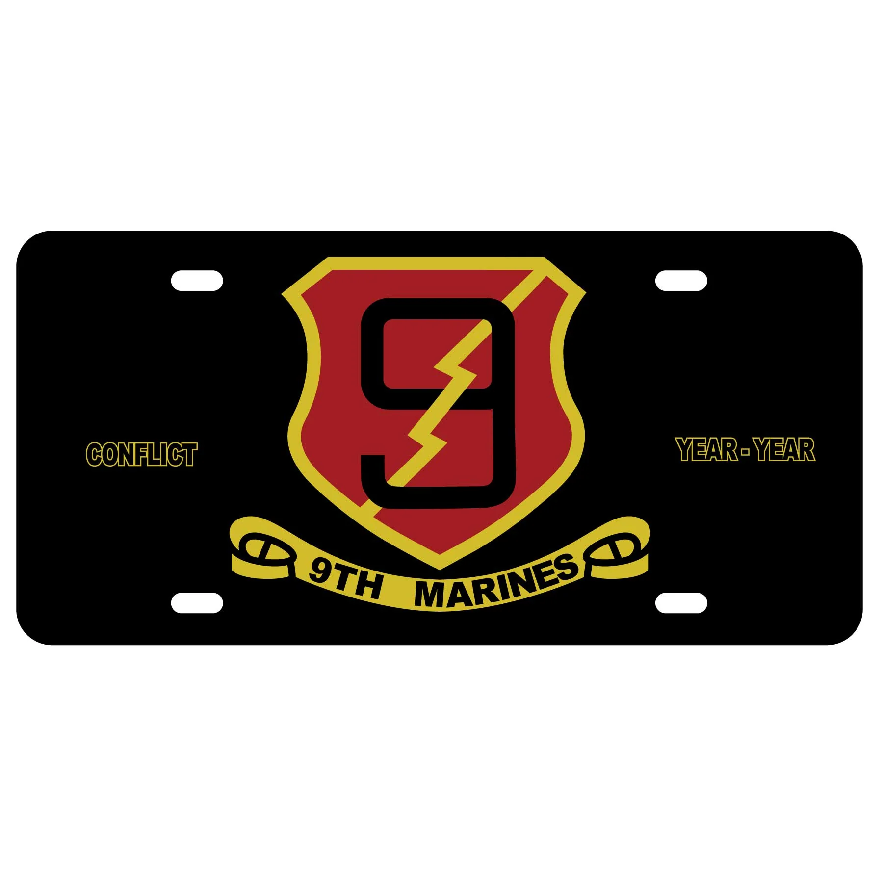 9th Marines Regimental License Plate - Image 2