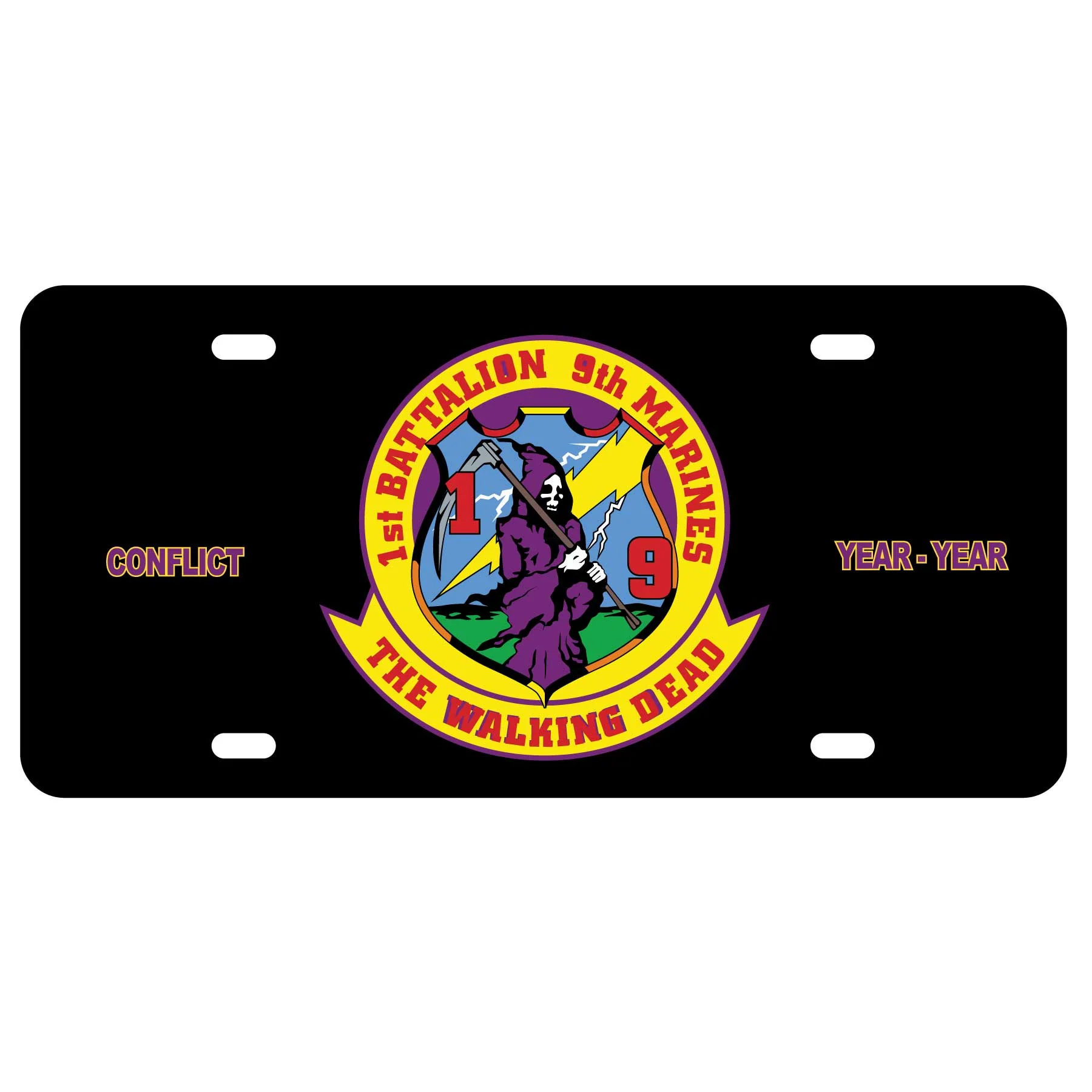 1st Battalion 9th Marines License Plate - Image 2
