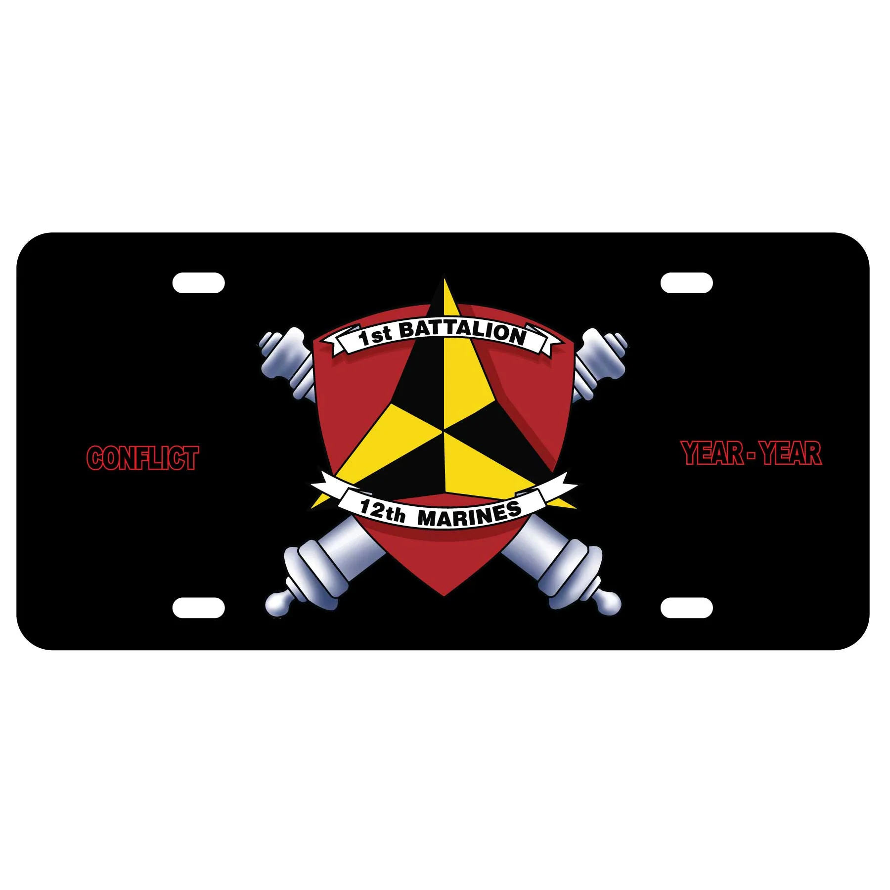 1st Battalion 12th Marines License Plate - Image 2