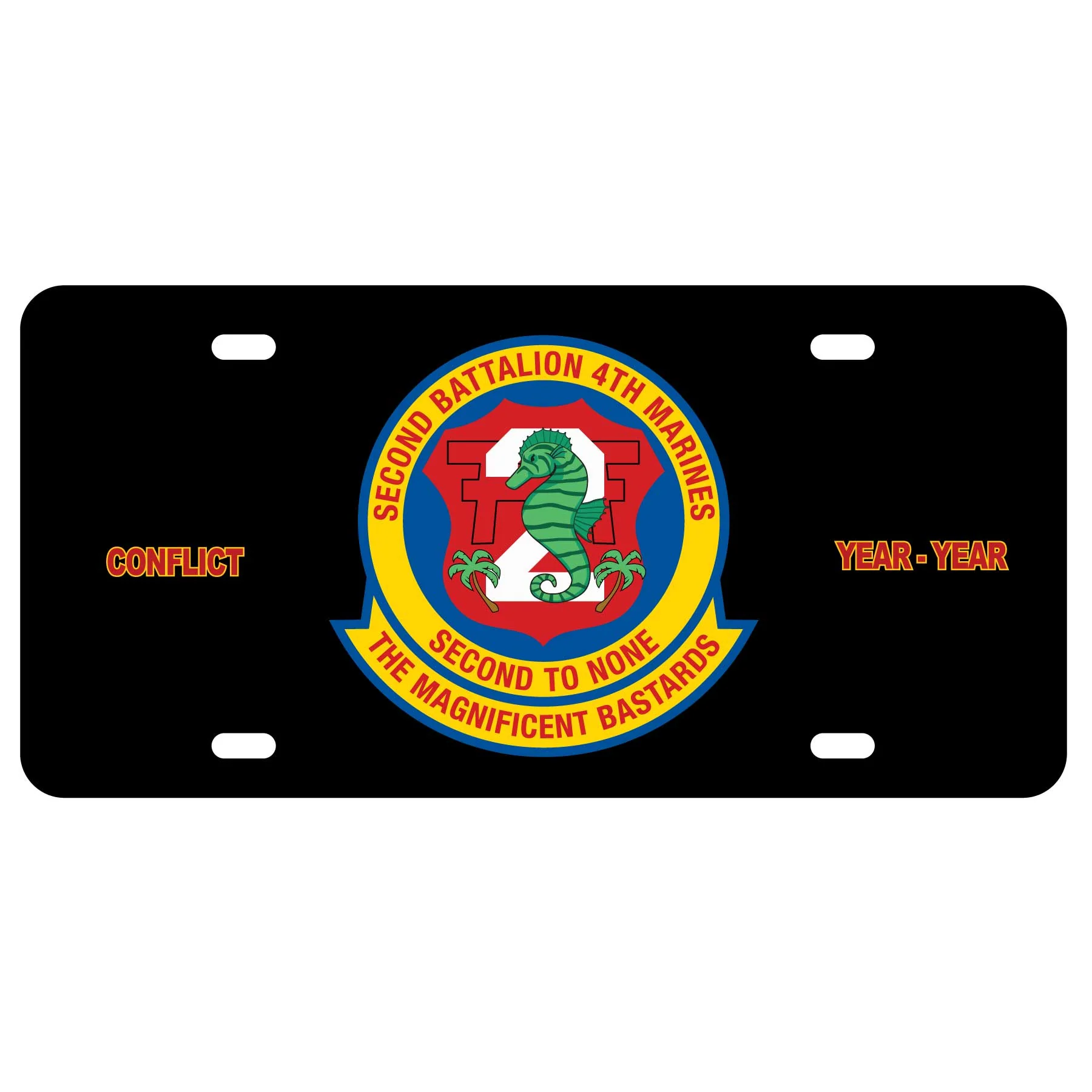 2nd Battalion 4th Marines License Plate - Image 2
