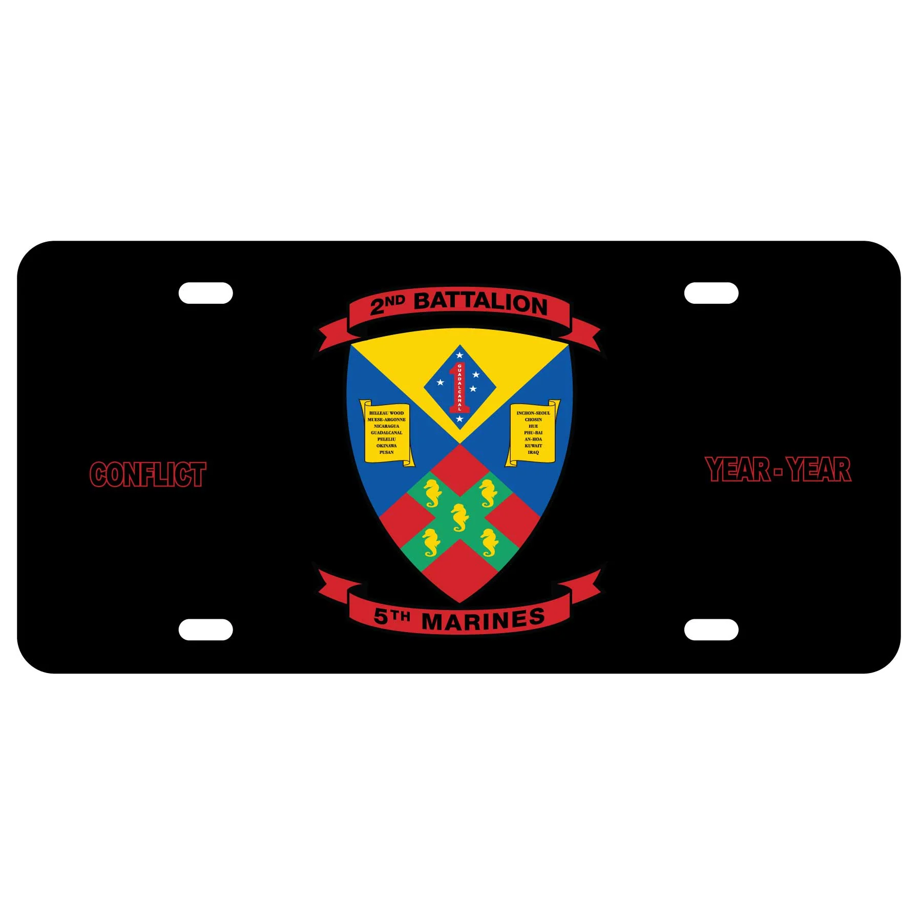 2nd Battalion 5th Marines License Plate - Image 2
