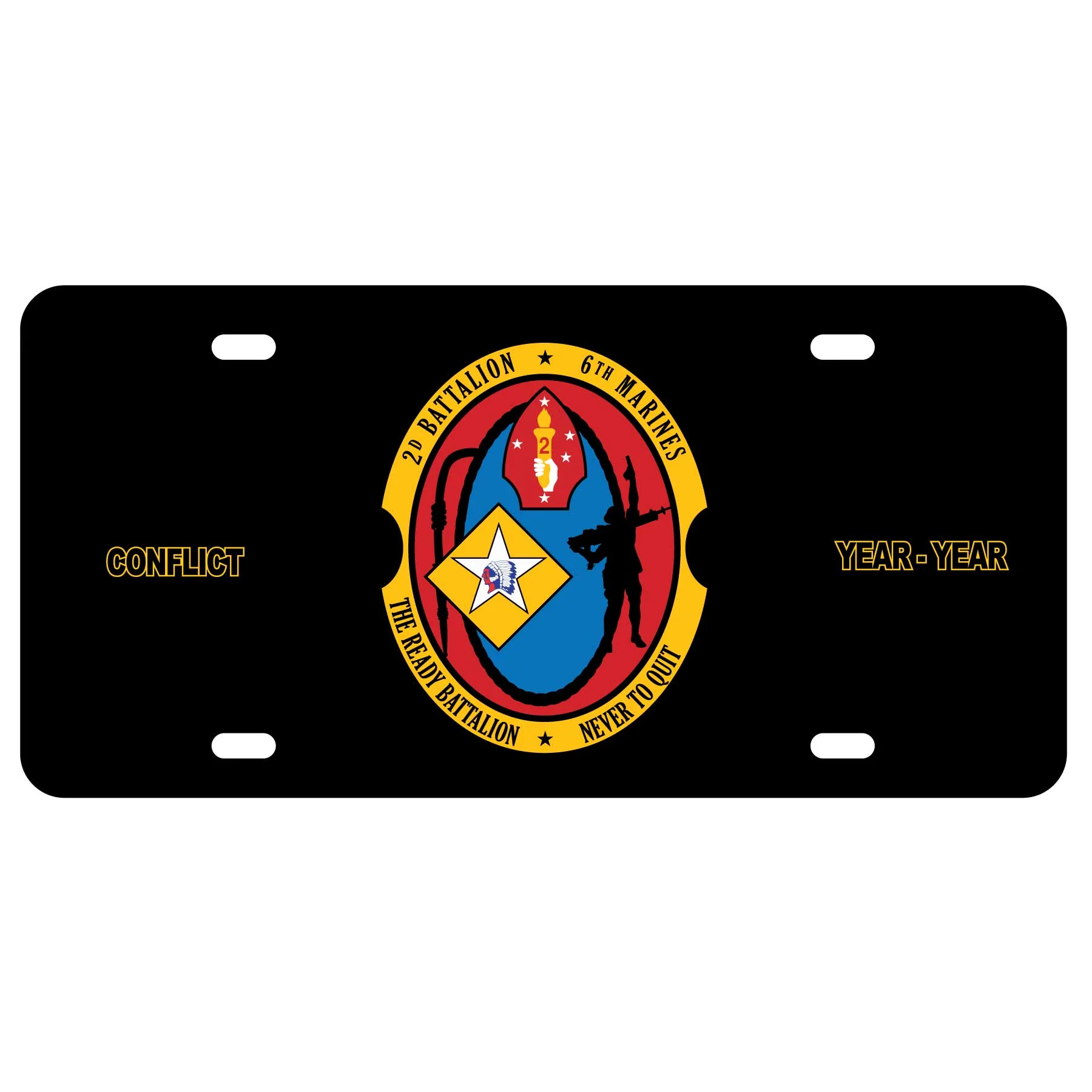 2nd Battalion 6th Marines License Plate - Image 2