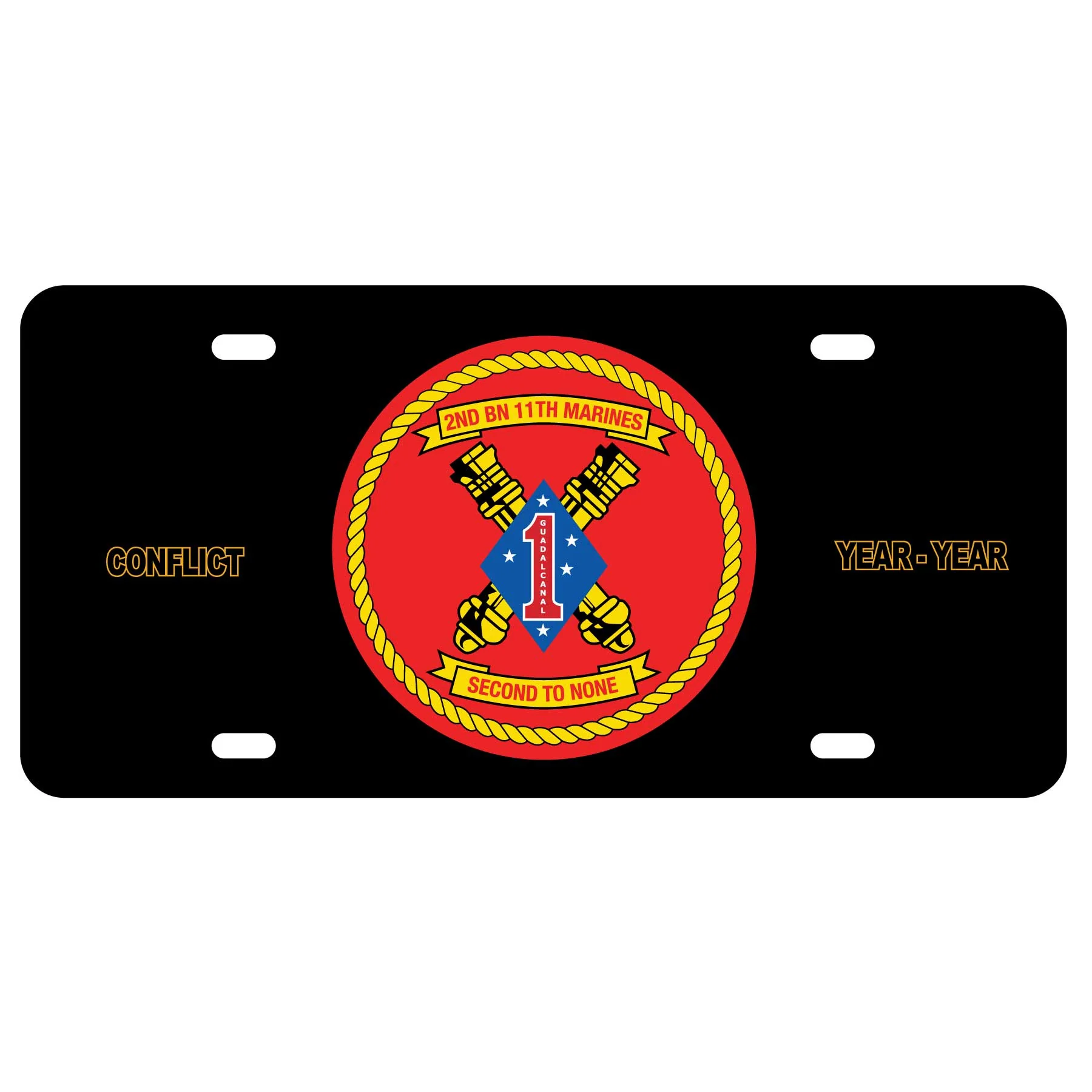 2nd Battalion 11th Marines License Plate - Image 2