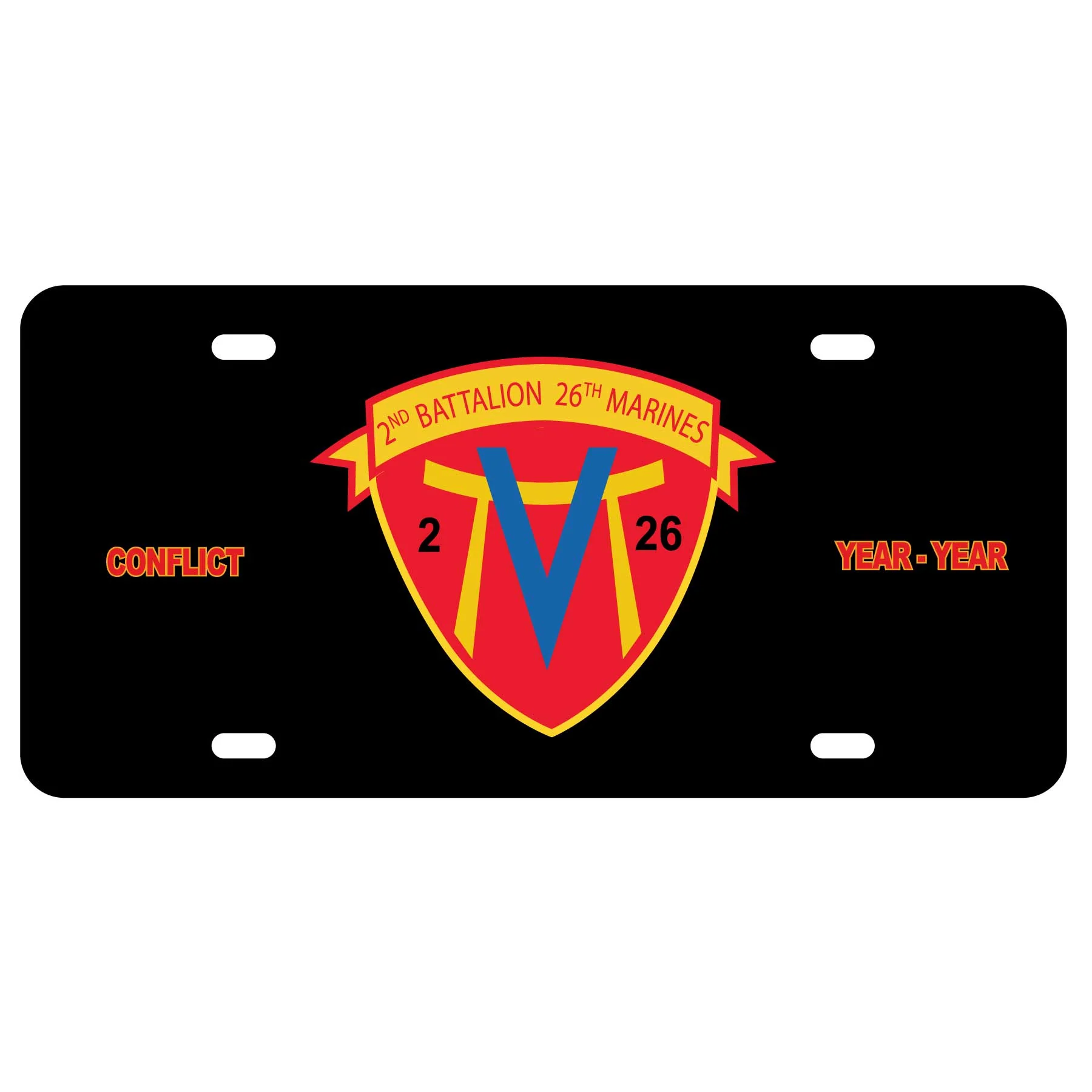 2nd Battalion 26th Marines License Plate - Image 2