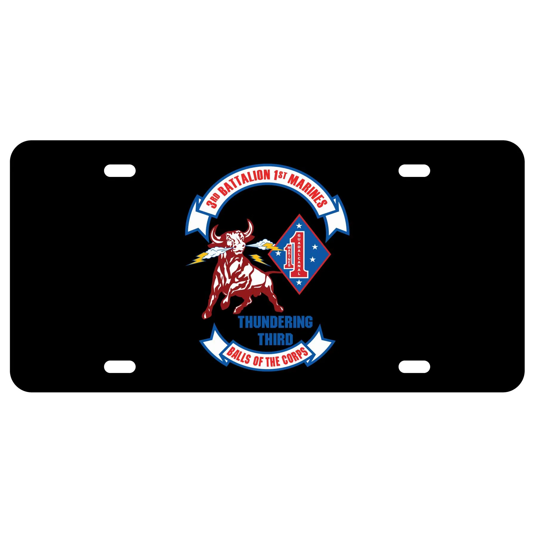 3rd Battalion 1st Marines (Alternate Design) License Plate