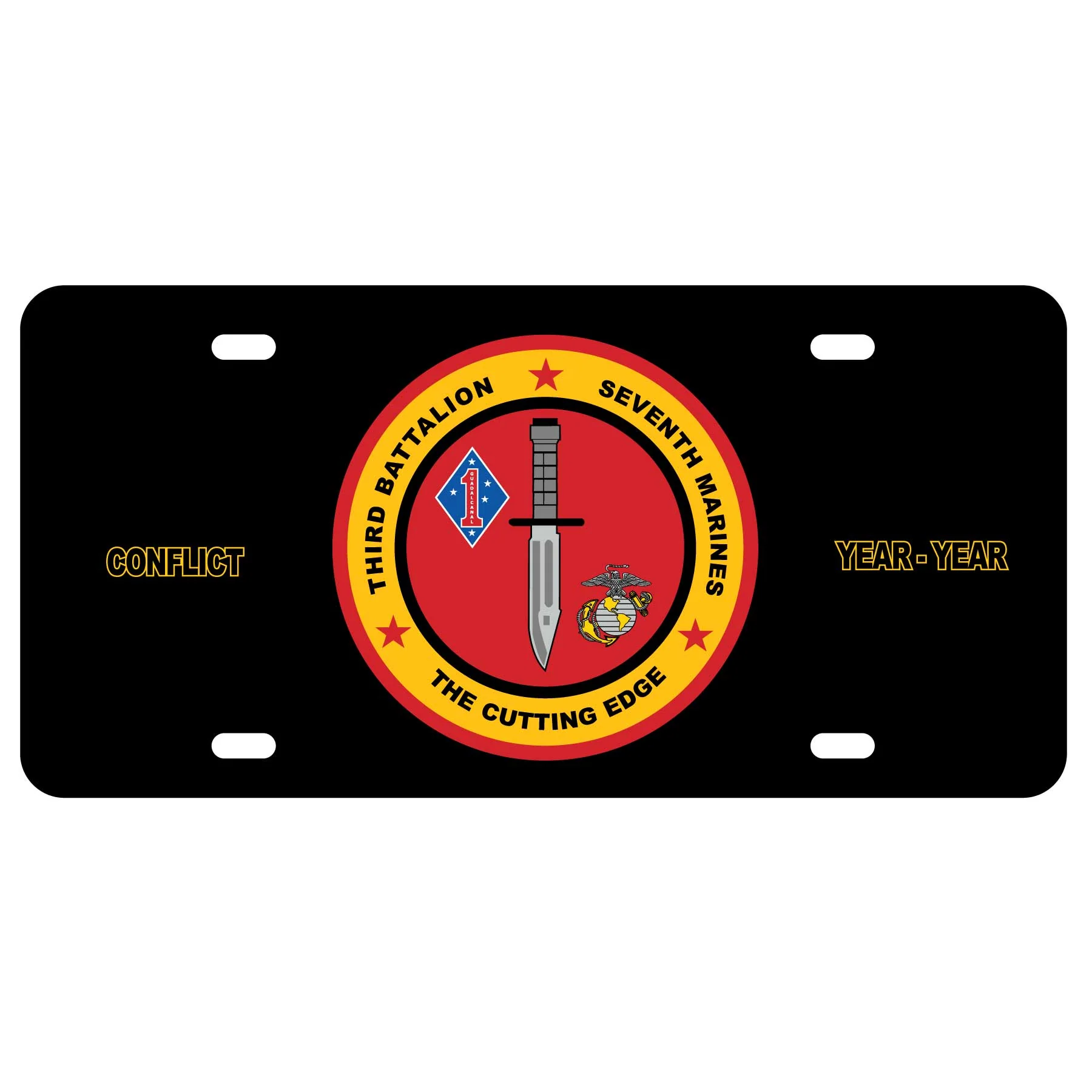 3rd Battalion 7th Marines License Plate - Image 2