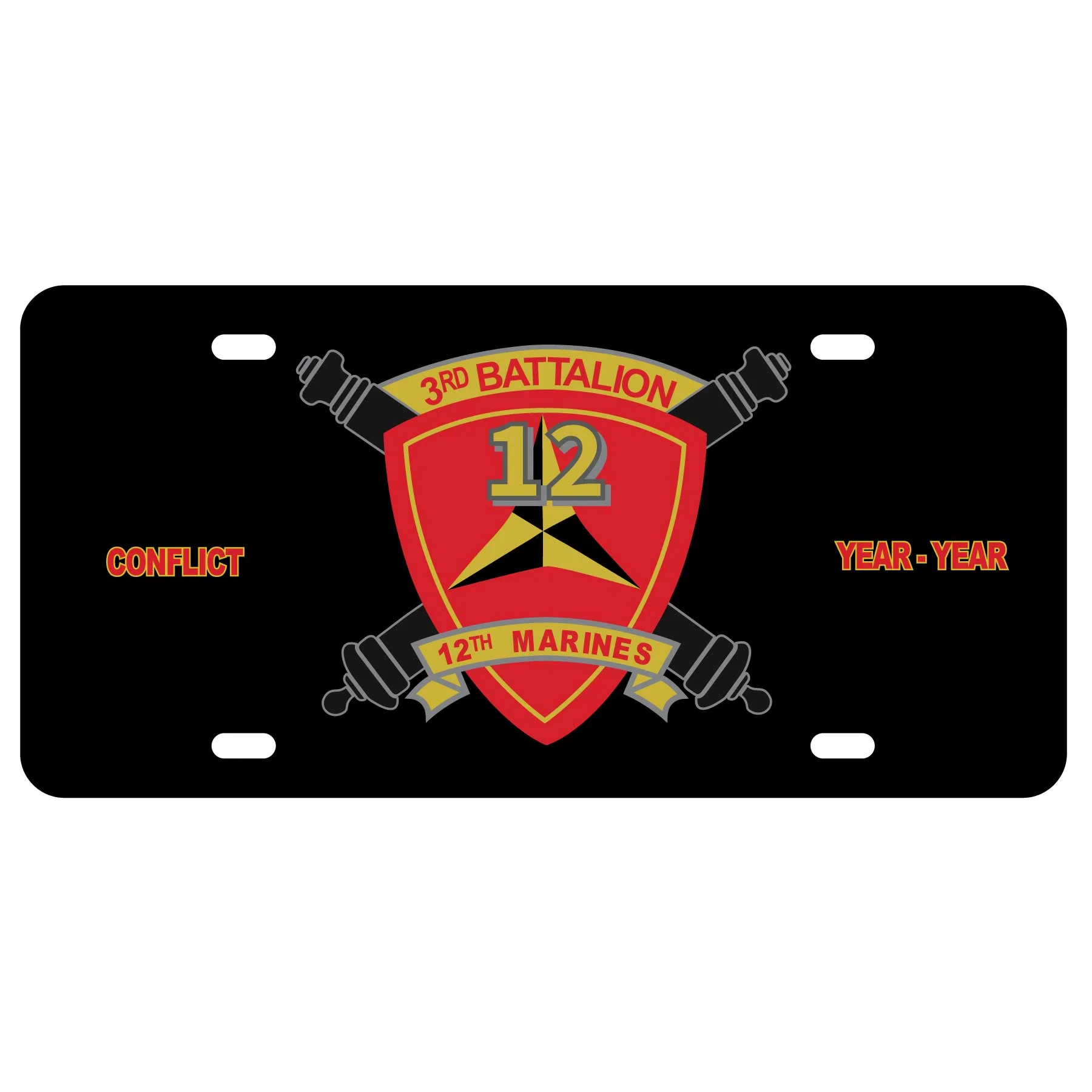 3rd Battalion 12th Marines License Plate - Image 2