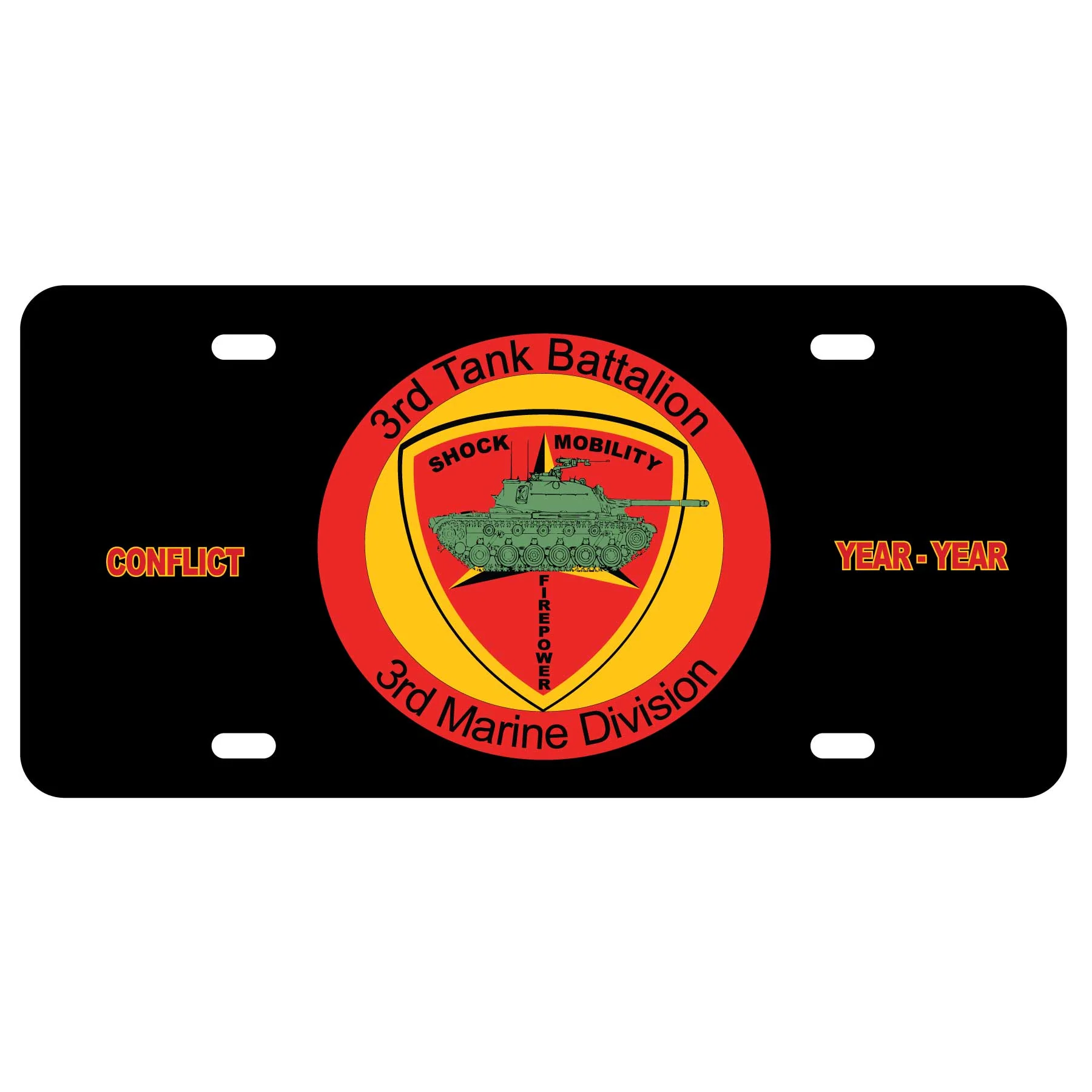 3rd Tank Battalion License Plate - Image 2