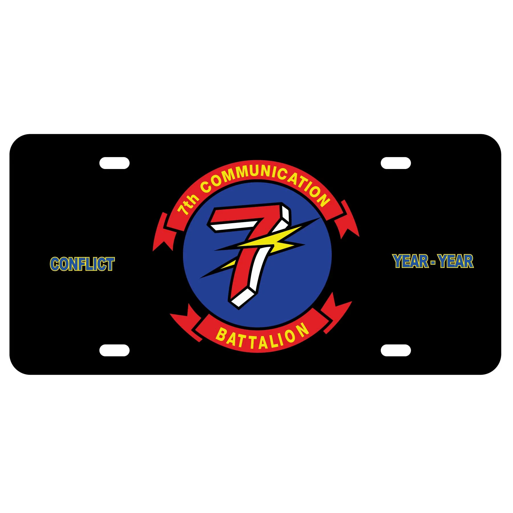 7th Communication Battalion License Plate - Image 2