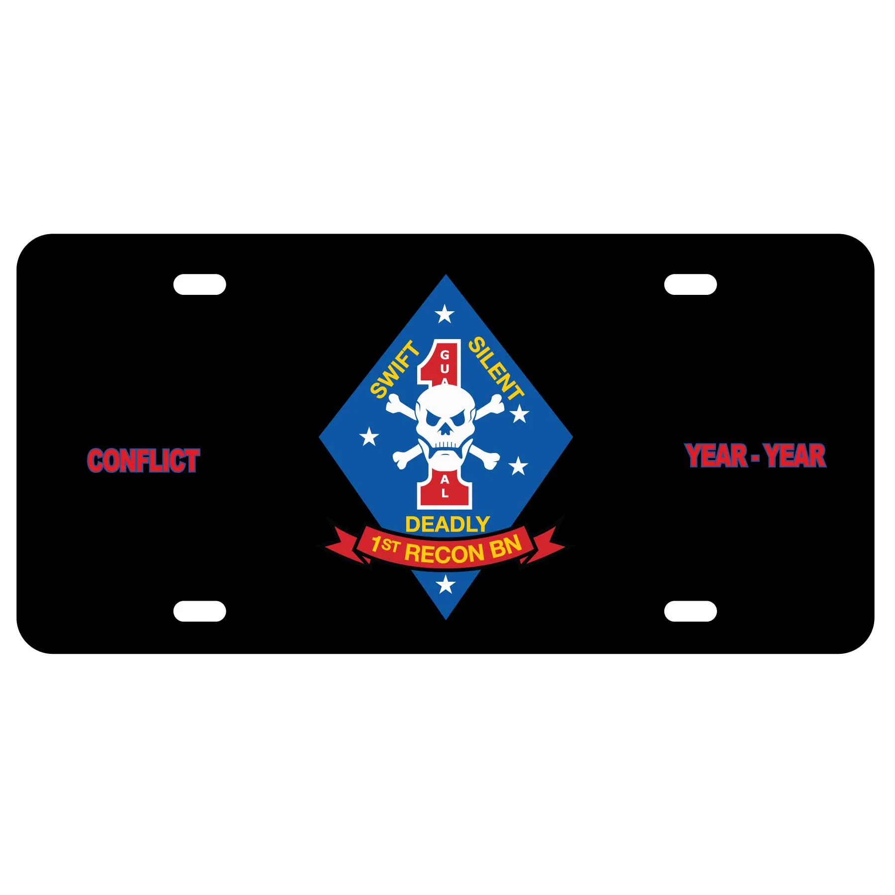 1st Recon Battalion License Plate - Image 2
