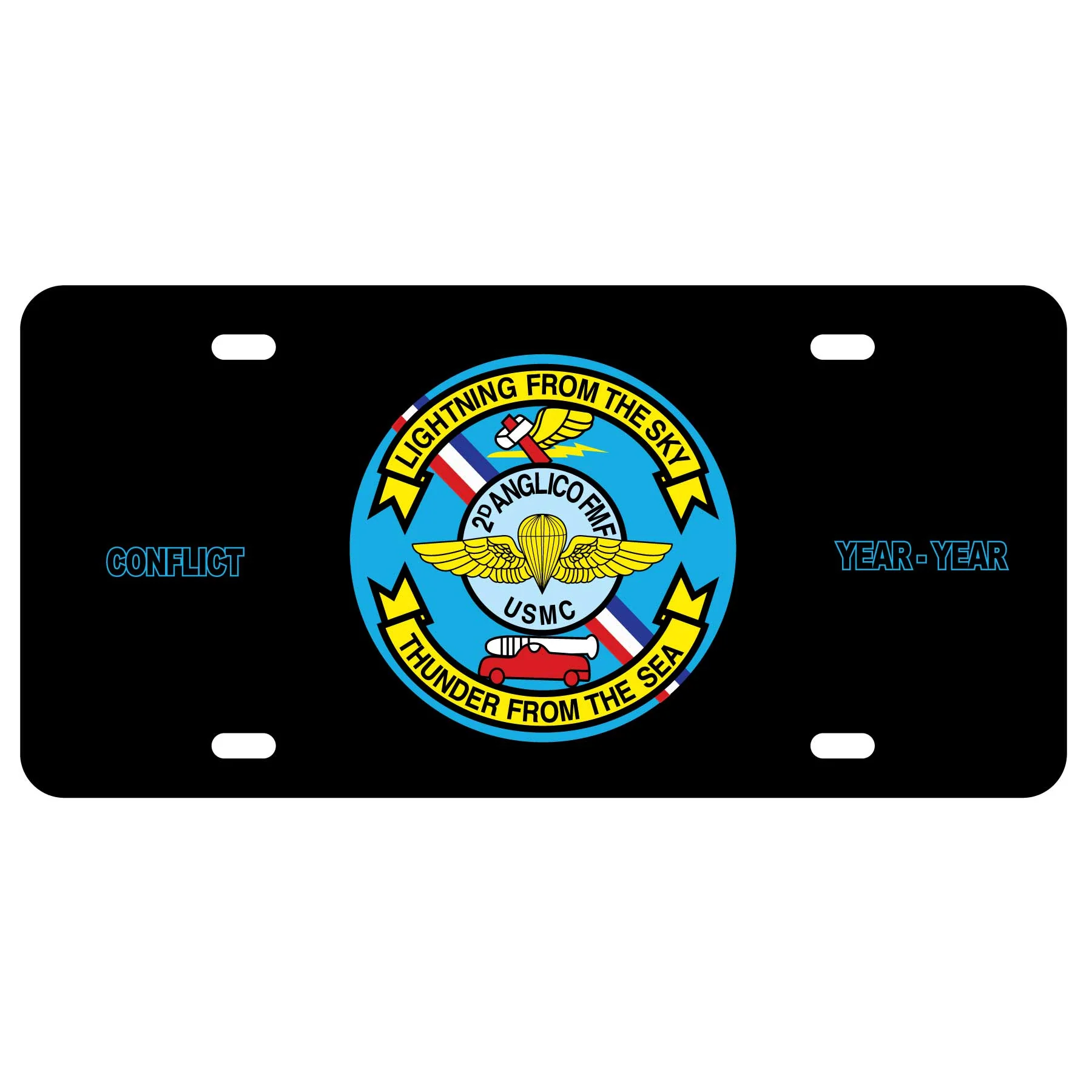 2D Anglico FMF License Plate - Image 2