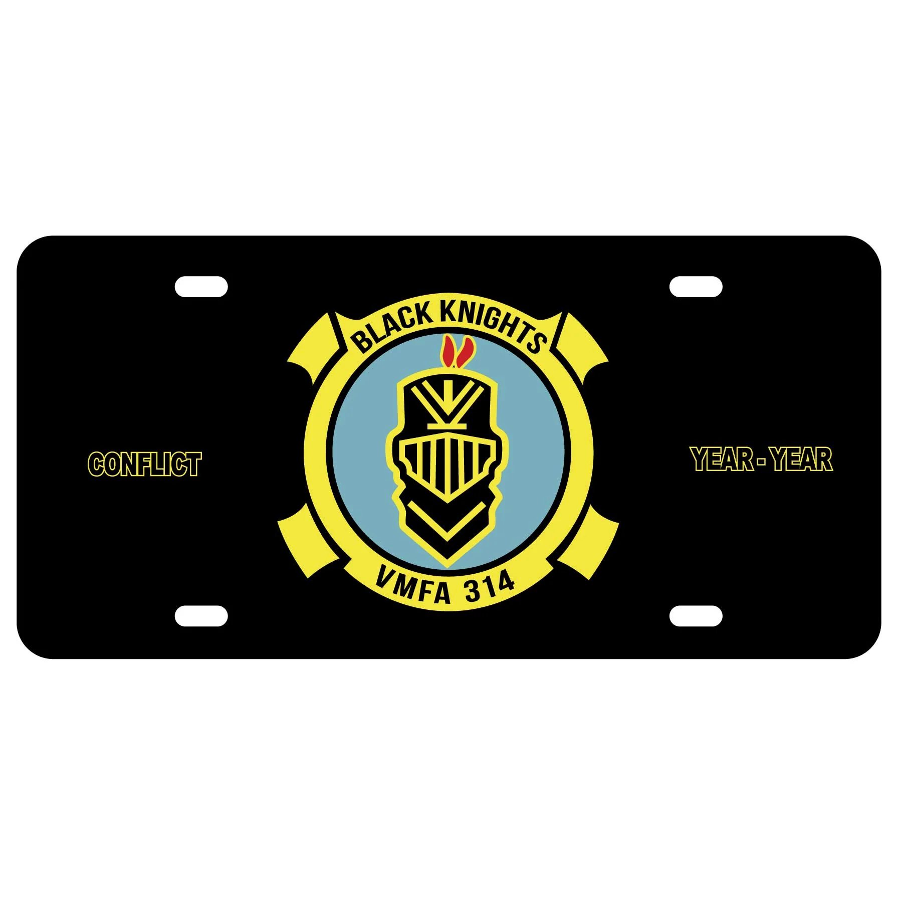 VMFA-314 Black Knights License Plate - Image 2