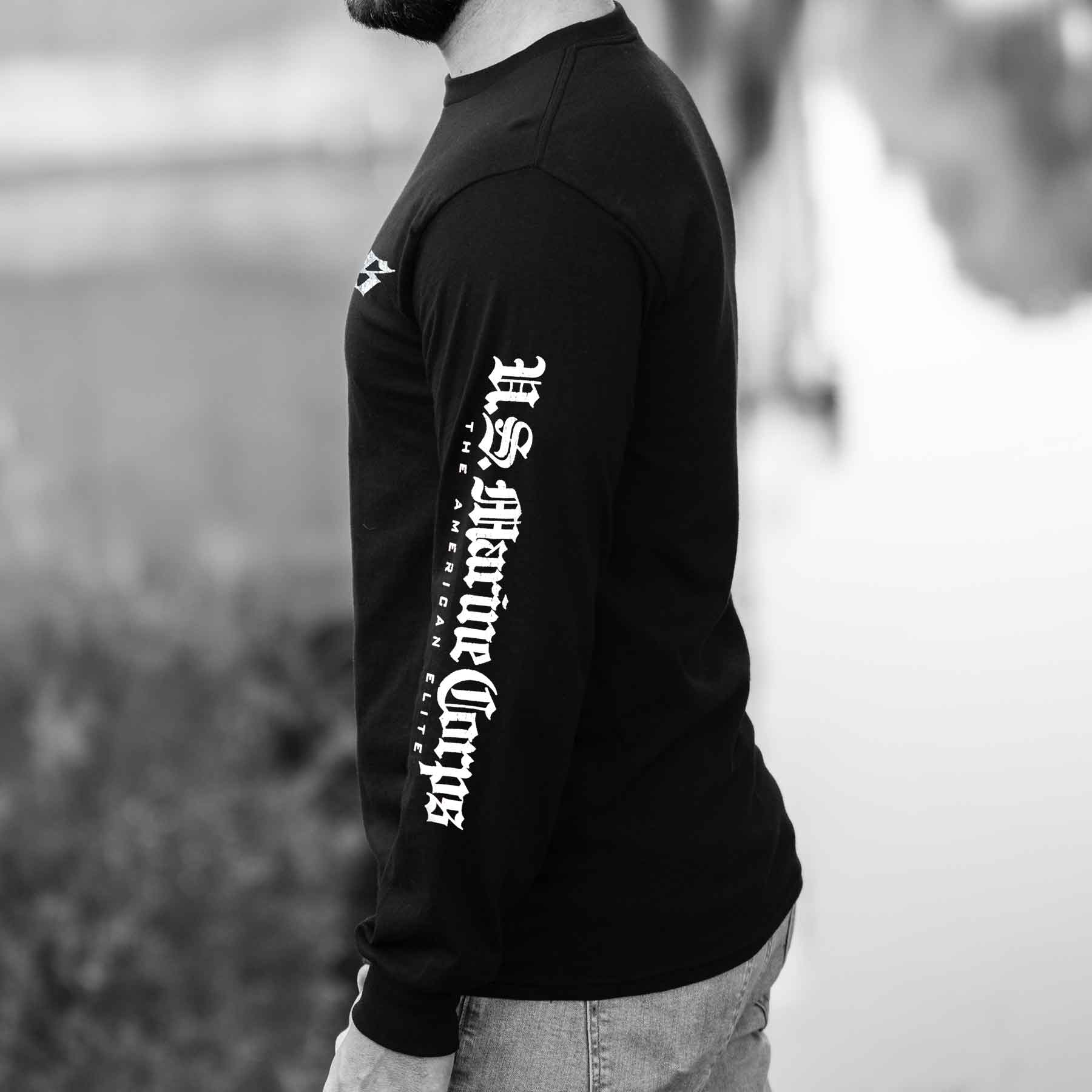 Black Long Sleeved Marine Corps T-Shirt - Image 6