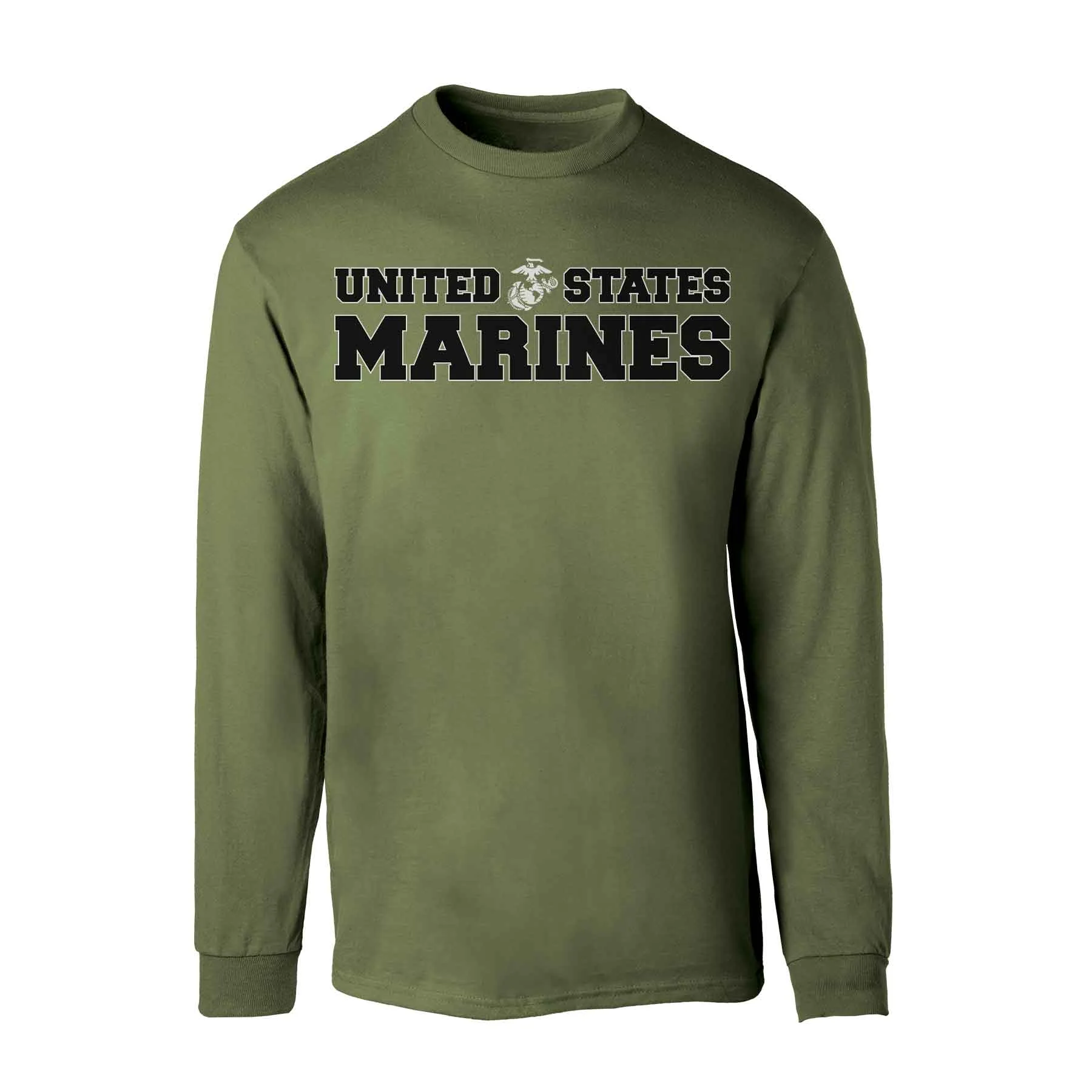 United States Marines Long Sleeve T-Shirt- OD Green