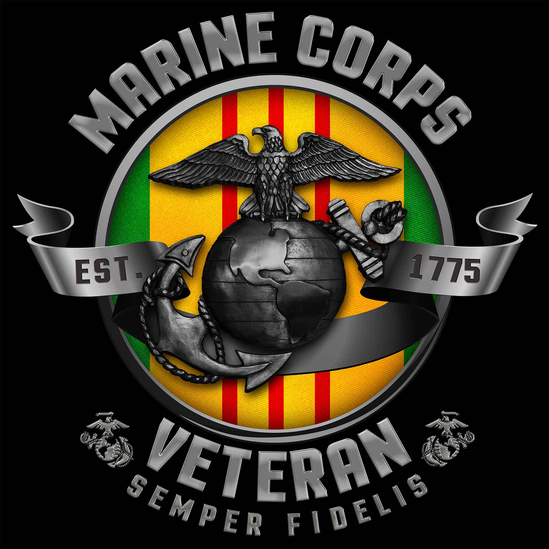 Customizable by Conflict Marine Corps Veterans T-shirt - Image 4