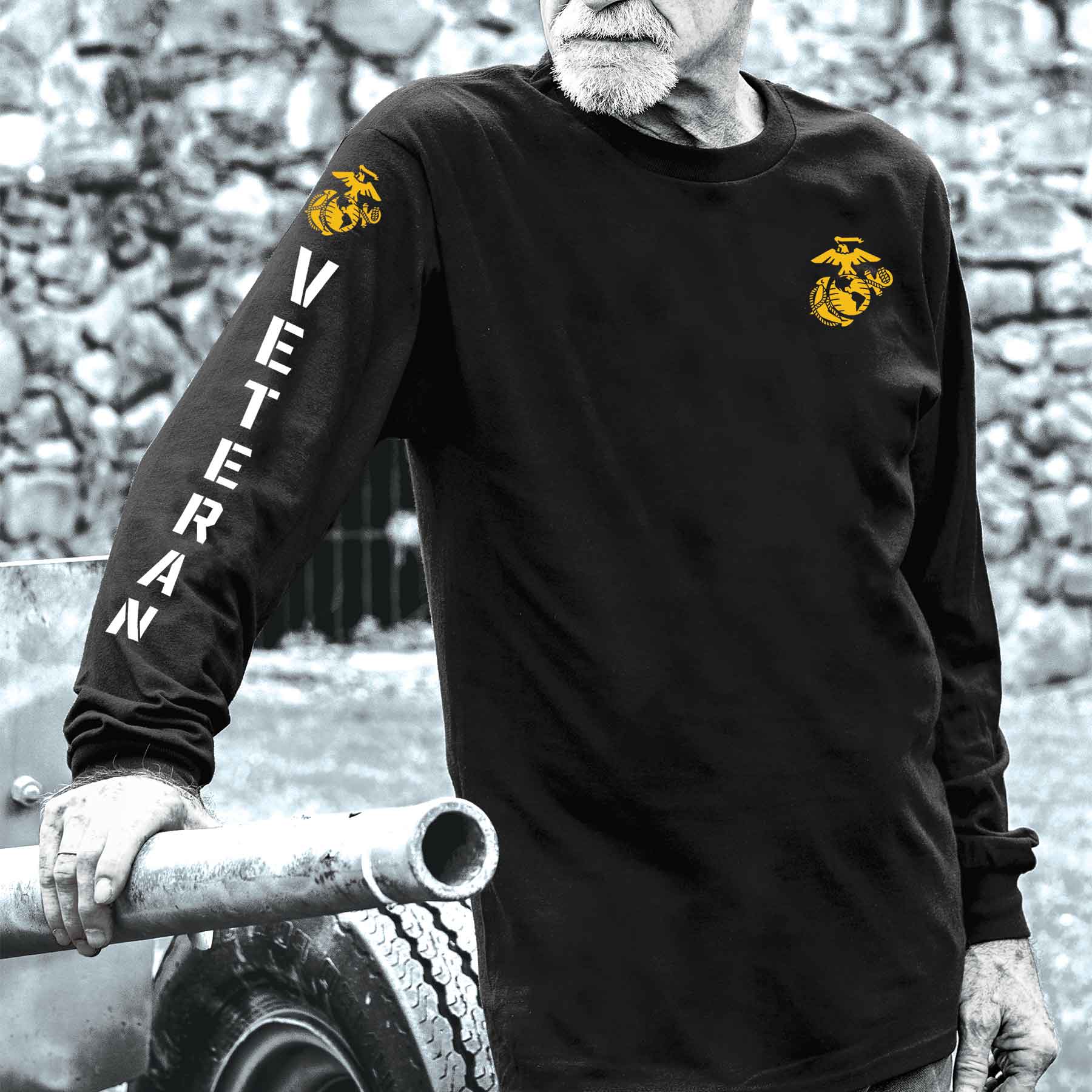 Marines Yellow Footprints Long Sleeve - Image 2