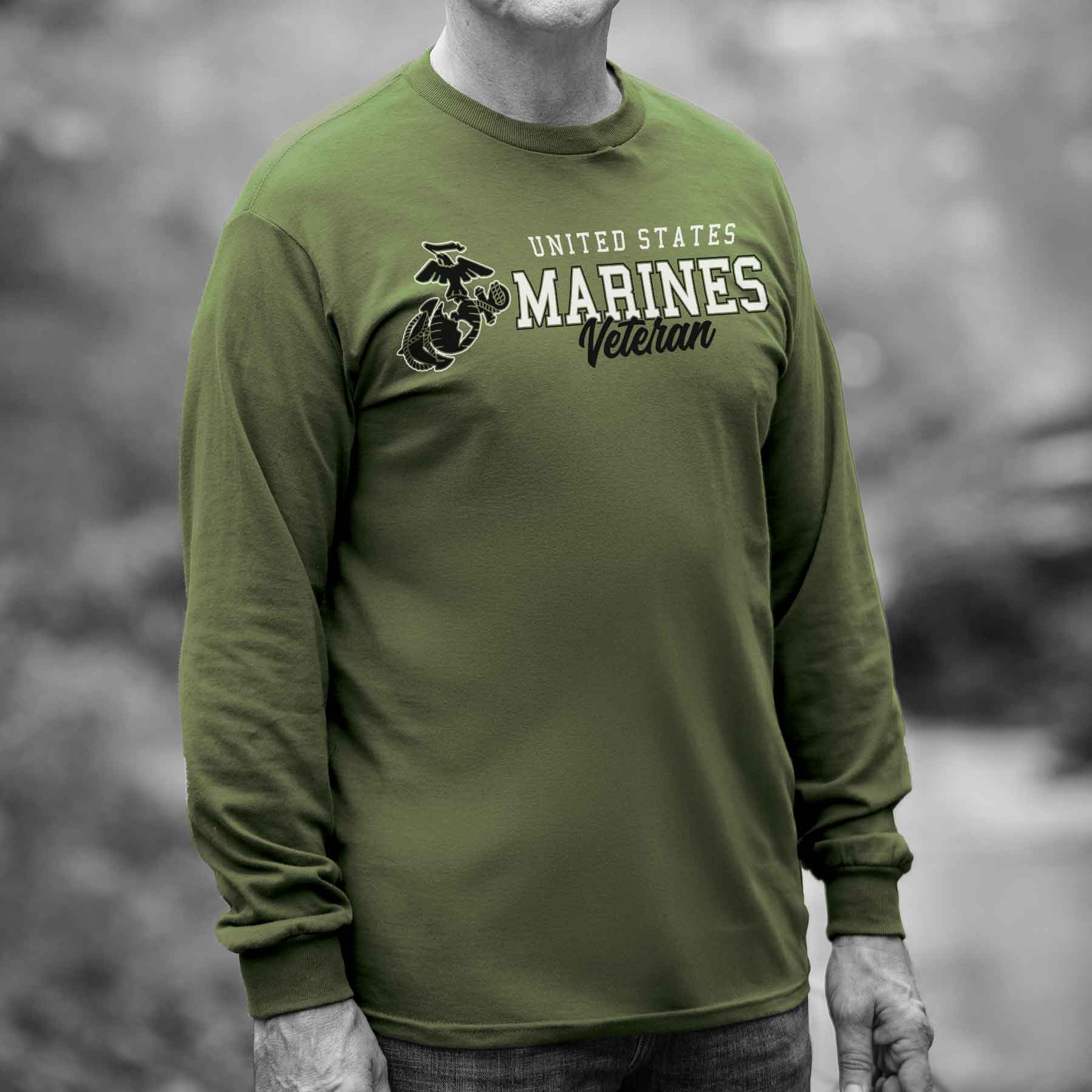 USMC Veteran Script Long Sleeve - Image 2
