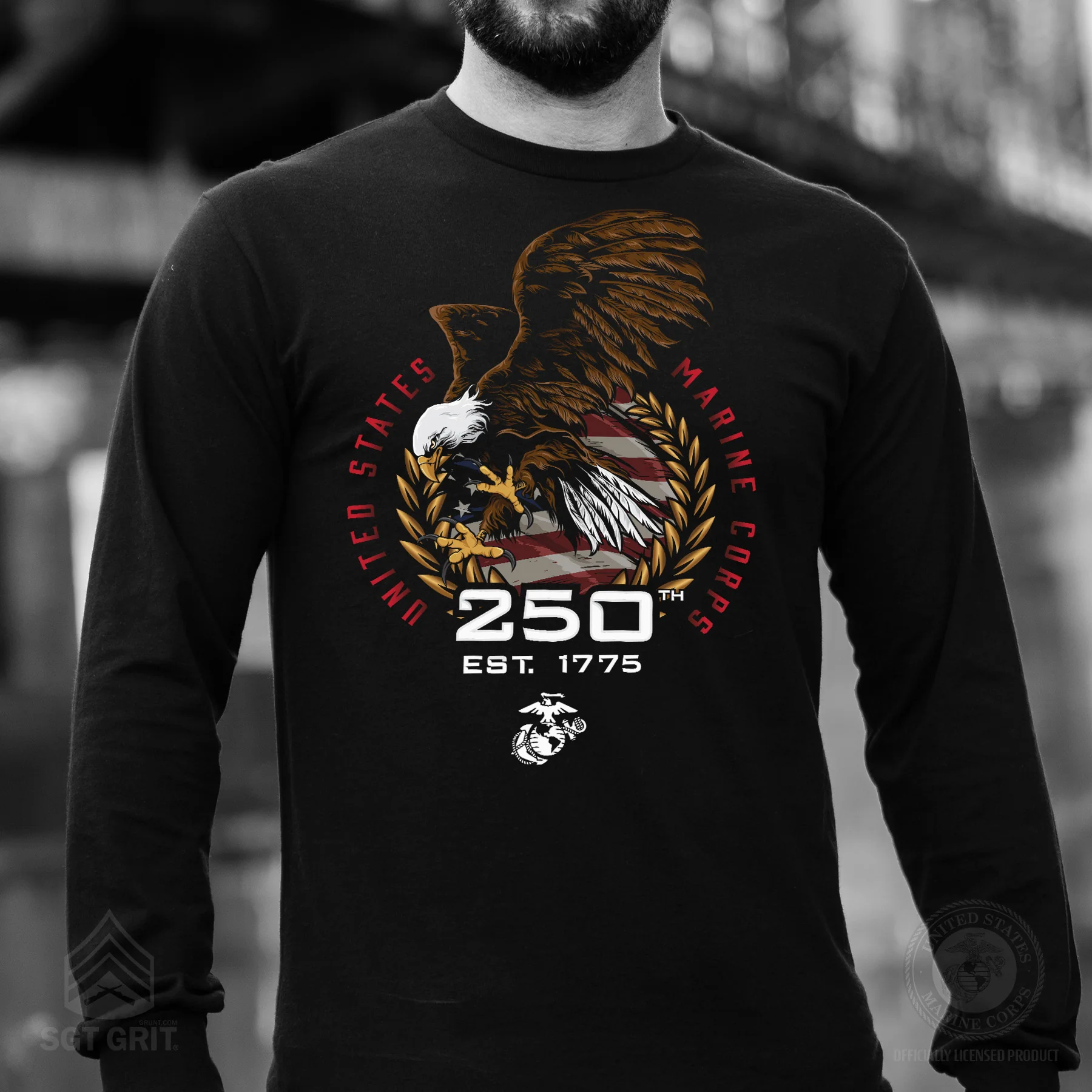 USMC 250th Anniversary Eagle Long Sleeve Shirt - Image 2