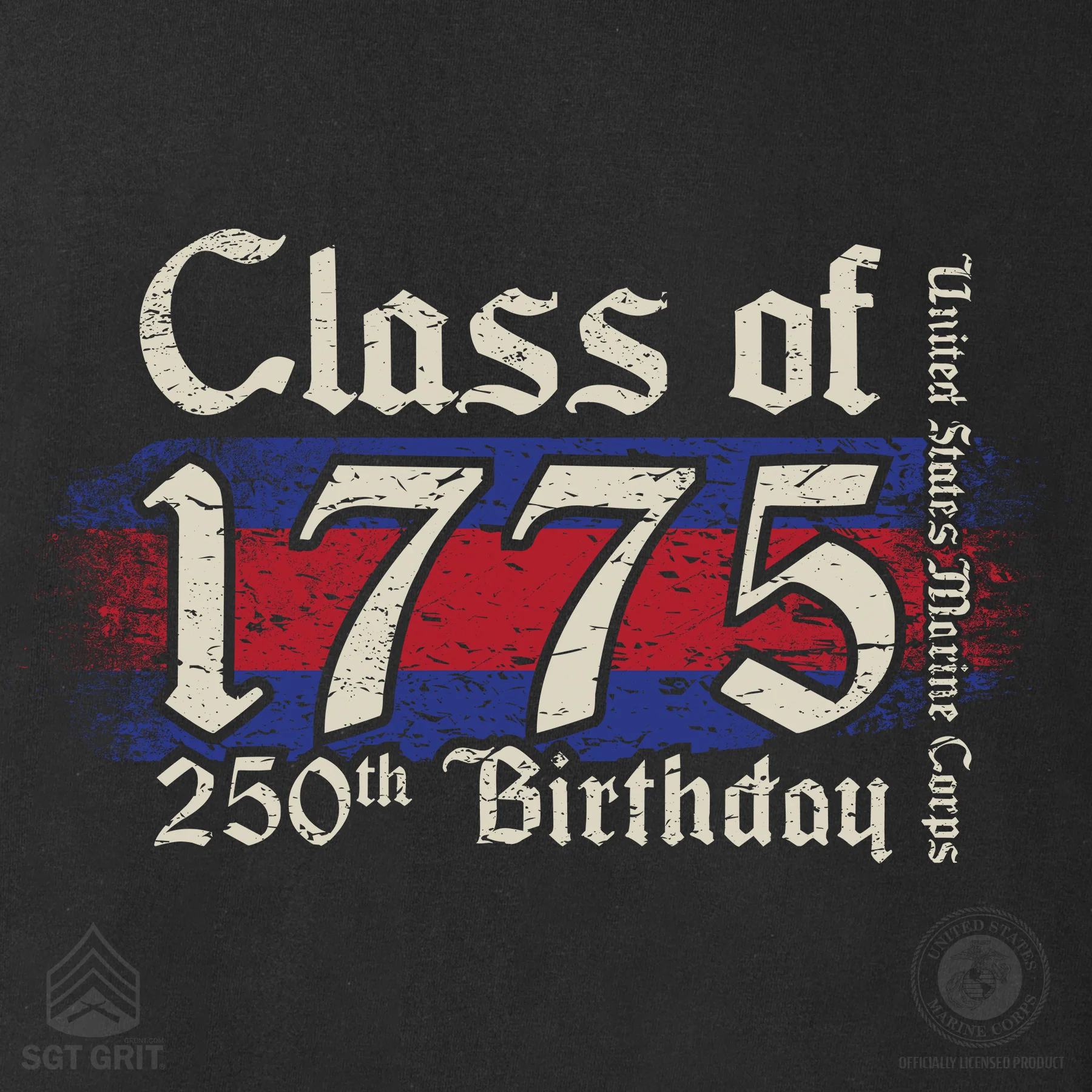 USMC 250th Birthday Class of 1775 Long Sleeve Shirt - Image 3
