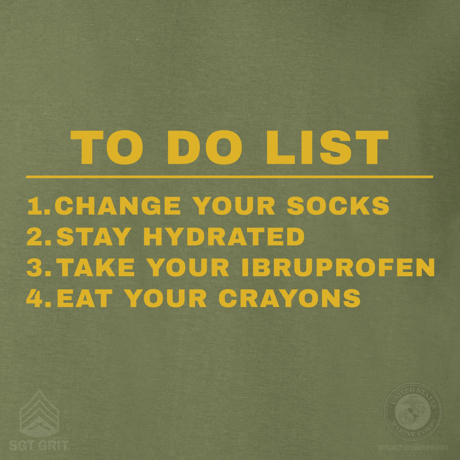 USMC To Do List Long Sleeve Shirt - Image 3