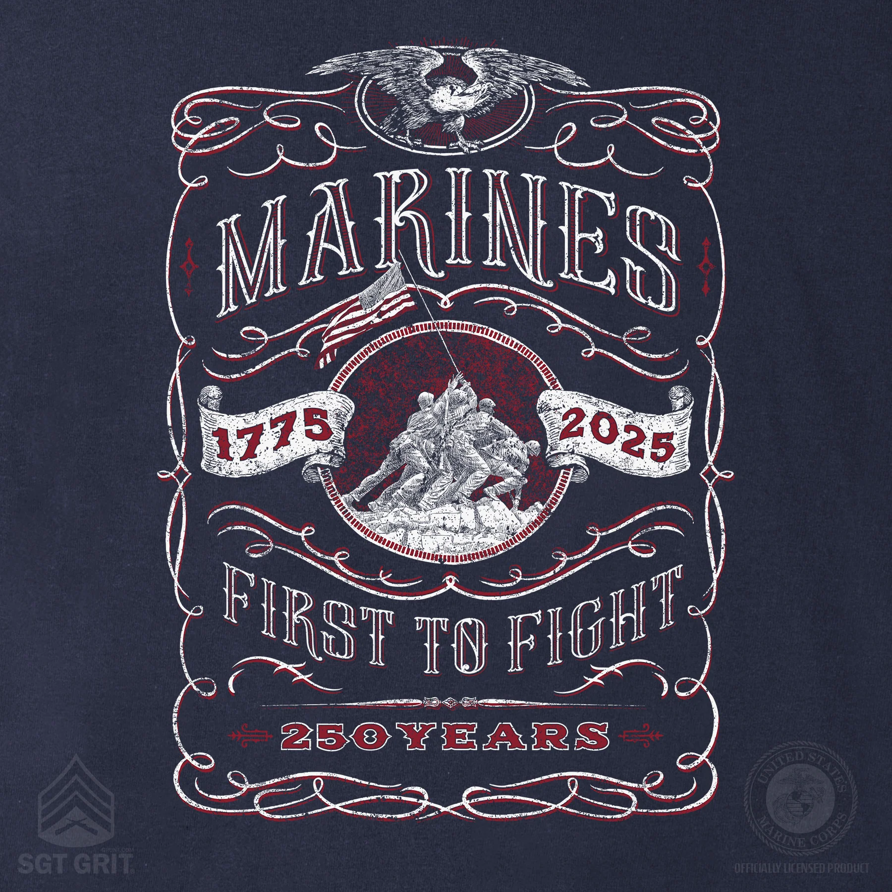 USMC 250 Years Iwo Jima Long Sleeve Shirt - Image 3